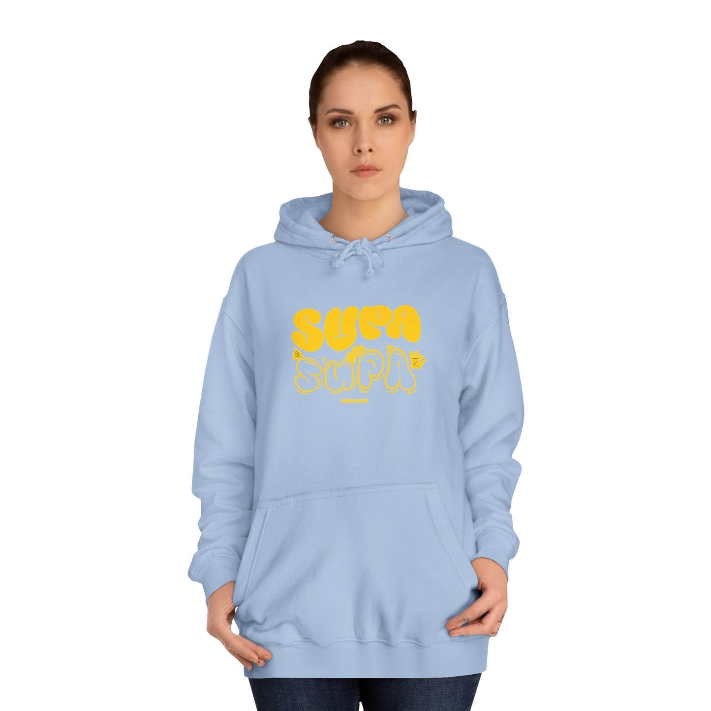 Cheerful Unisex Supa Supa Hoodie - Cozy Streetwear, Campus Style, Trendy Gift, Relaxed Fit, Perfect for Every day