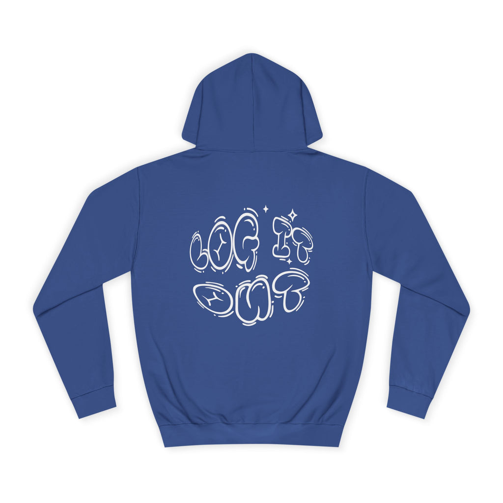 Cozy Unisex Hoodie - "Log It Out" Graphic - Perfect for Casual Wear, Gift