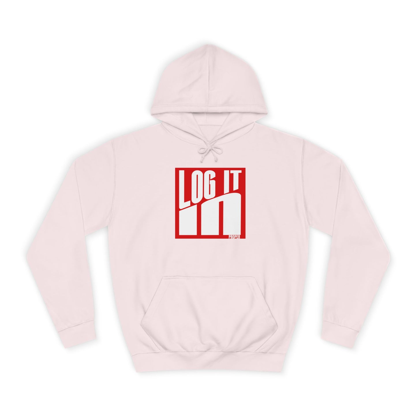 Unisex Log it in Hoodie - Trendy Campus Style, Casual Wear, Cozy Gift, Comfortable Lounge Hoodie, Essentials