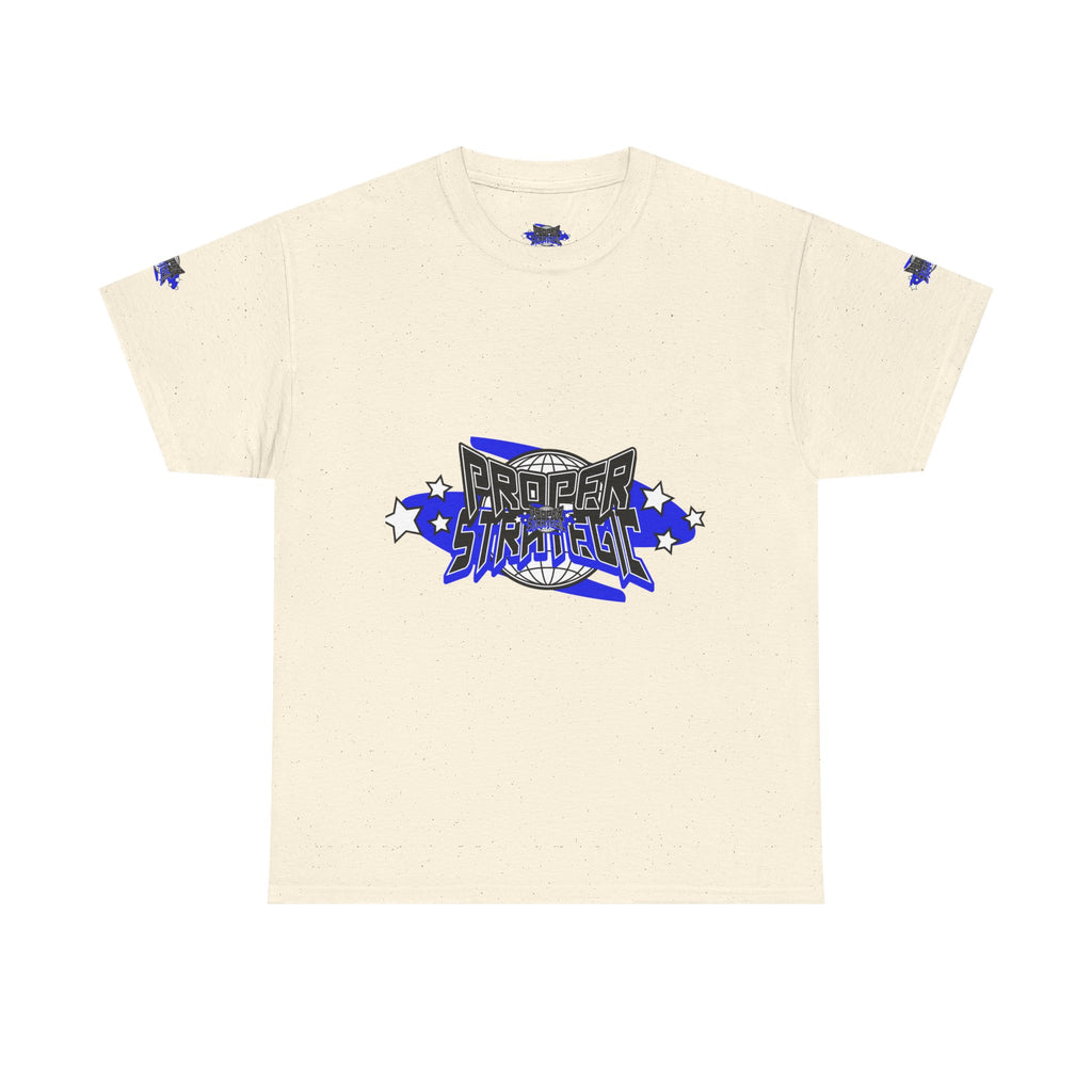 Proper 'Strategic' Graphic Tee — Retro Blue Streetwear T‑Shirt
