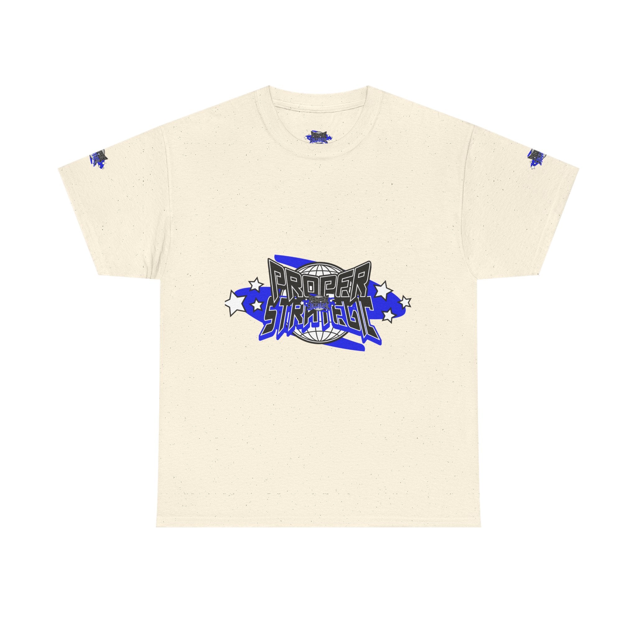 Proper 'Strategic' Graphic Tee — Retro Blue Streetwear T‑Shirt
