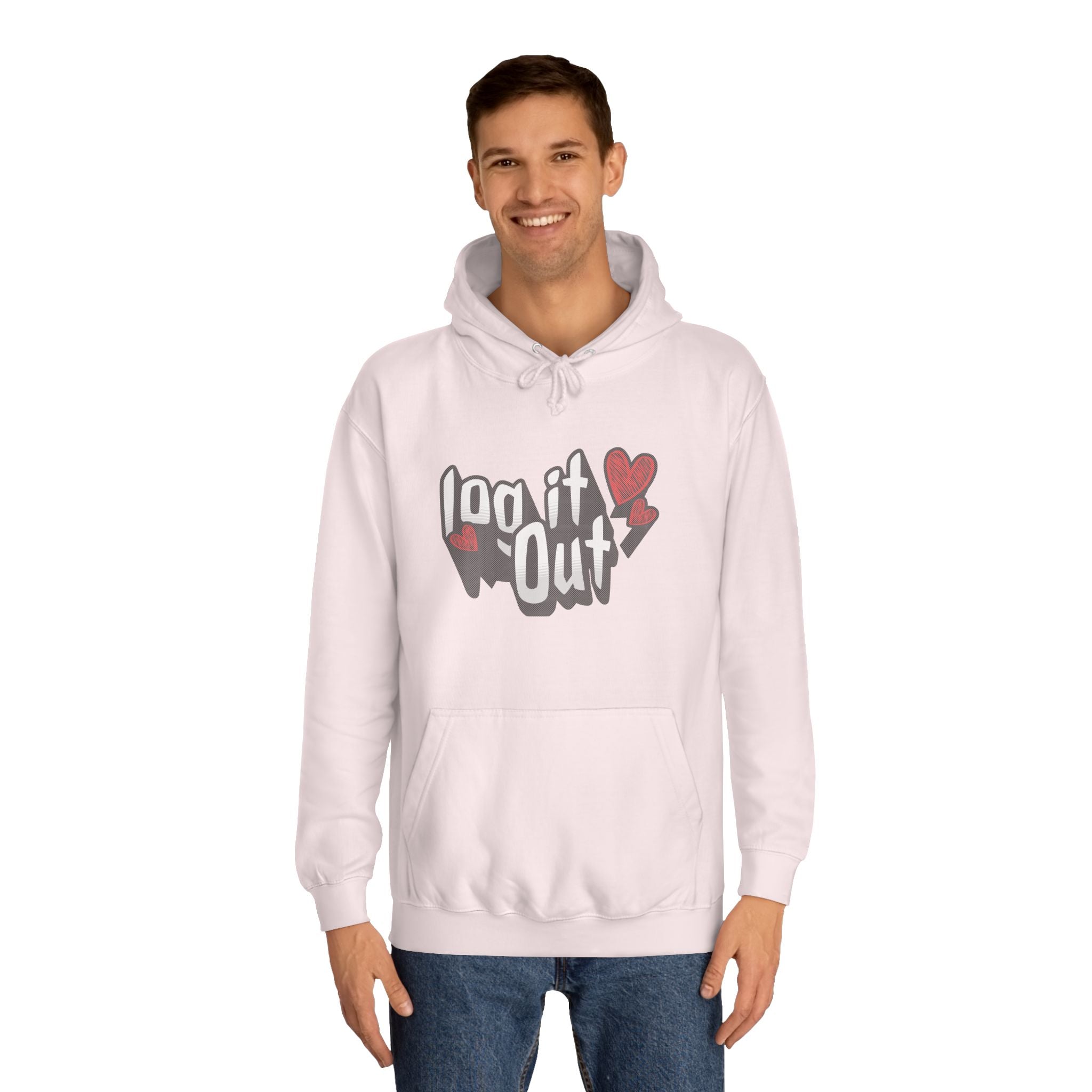 Trendy Log it out Hoodie, Cozy Unisex Sweatshirt, Perfect Gift, Casual Wear, Comfortable Hoodie for Everyday Use