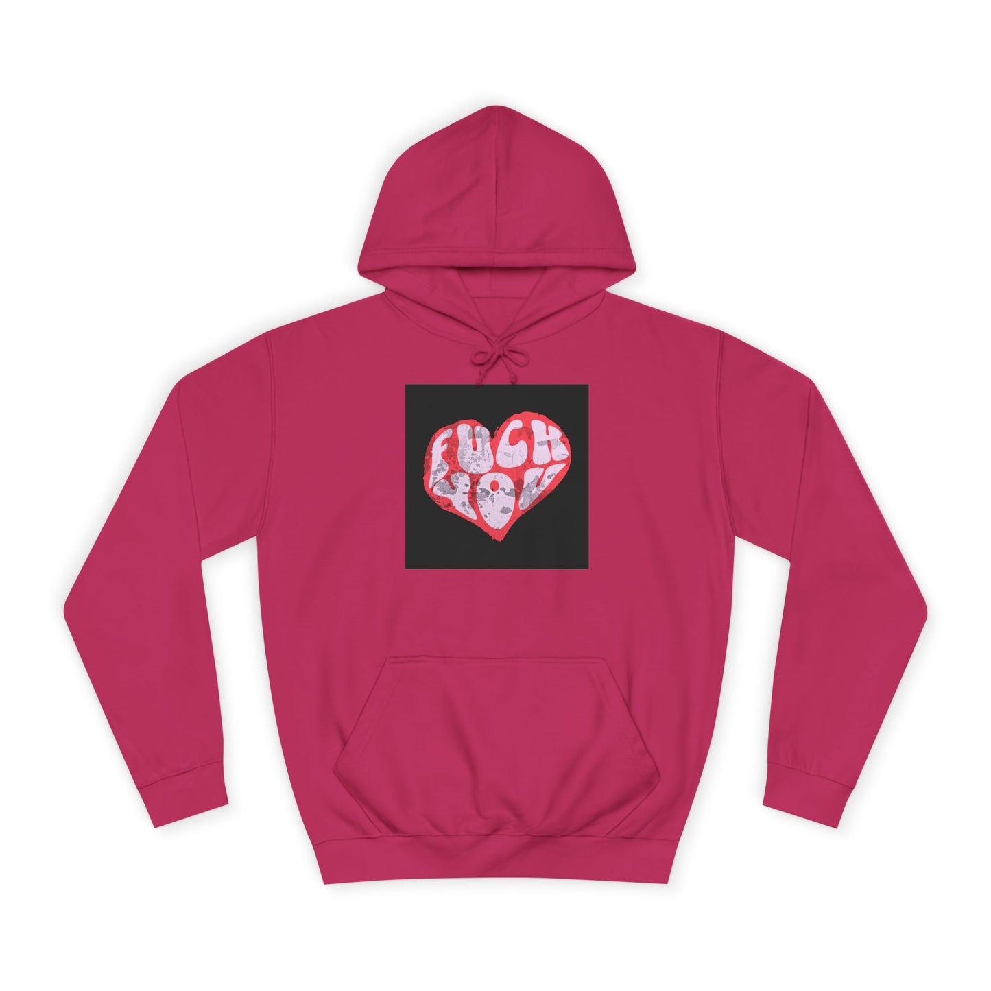Unisex Hoodie with Bold 'F*** You' Heart Design | Trendy Casual Wear, Gift, Streetwear, Unique Hoodie, Everyday Comfort