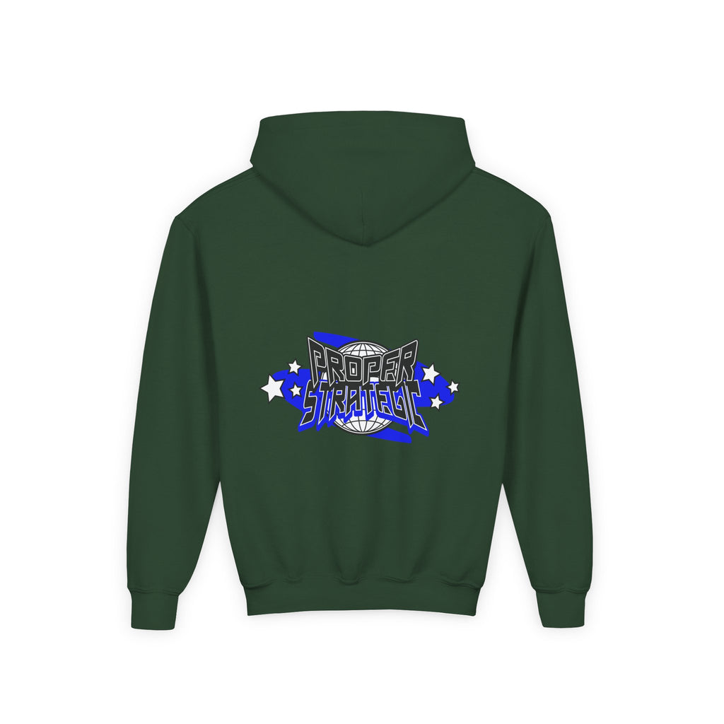 Youth Hoodie — 'Strategic' Graphic Pullover for Kids