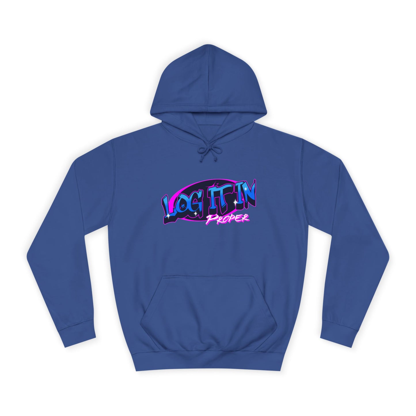 Vibrant Hoodie - Log It In, Unisex Pullover, Cozy Sweatshirt, College Apparel, Gift for Students, Trendy Fashion