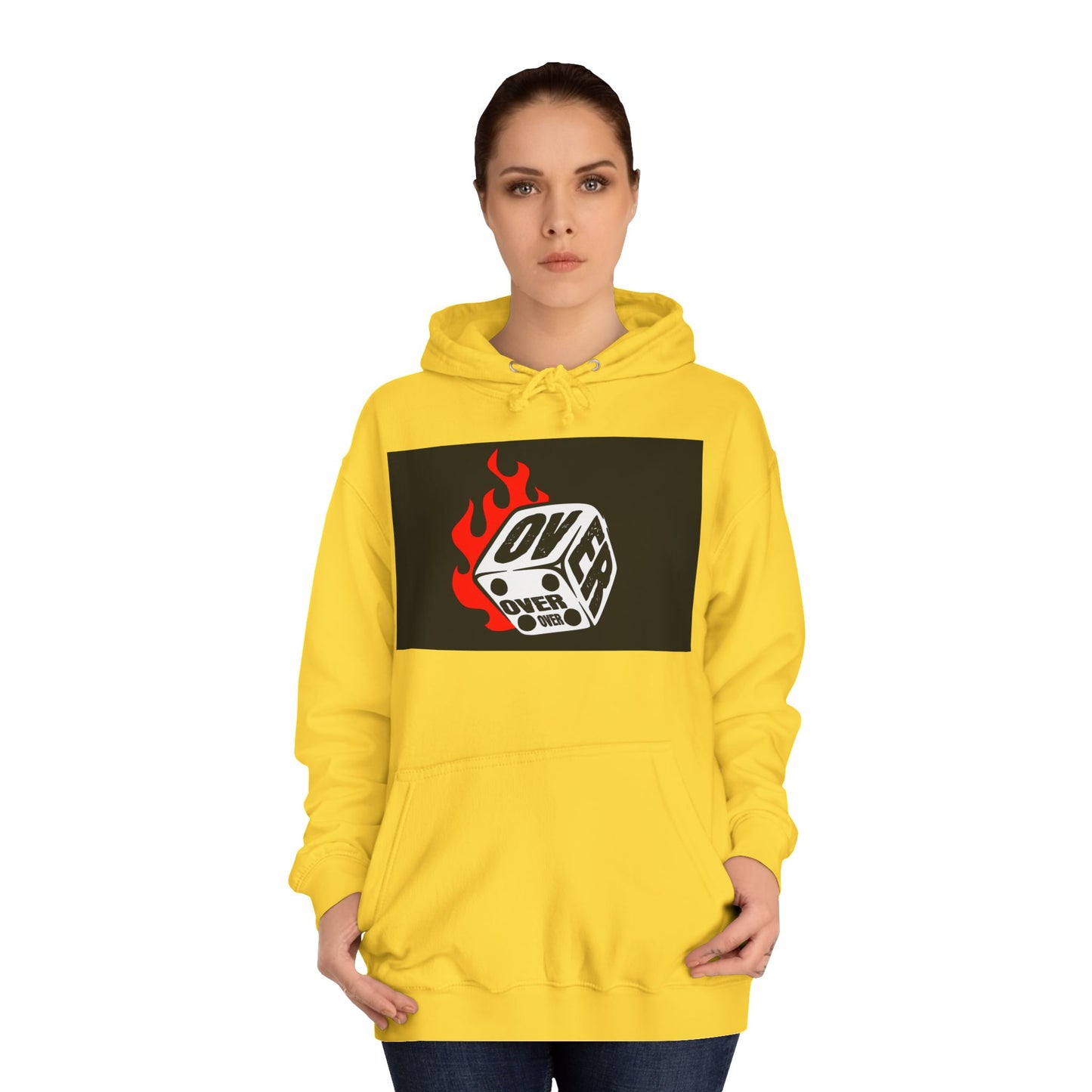 OVER Graphic Hoodie, Oversized Sweatshirt, Trendy Unisex Hoodie, Gift, Casual Layering Top