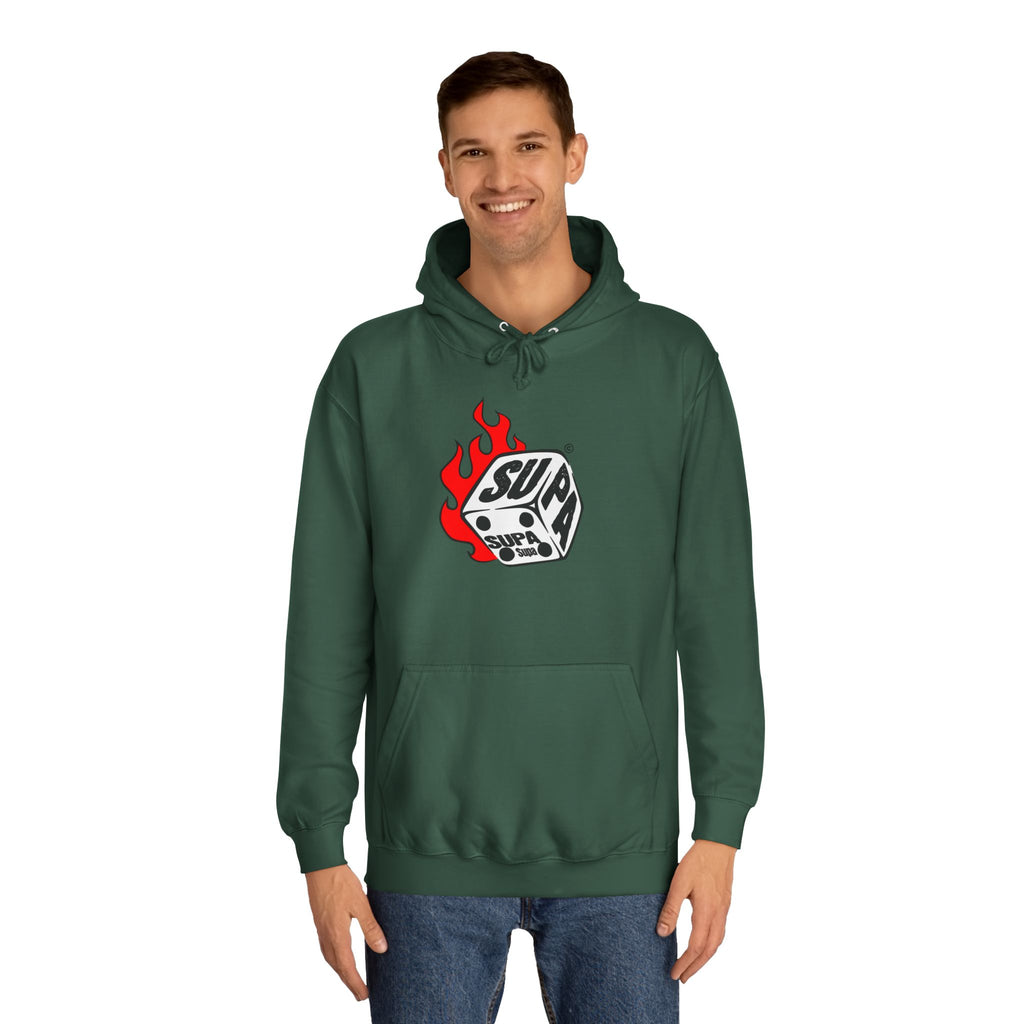 Cool Fire Graphic Unisex SUPA Hoodie, Apparel, Streetwear, Casual Wear, Unique Hooded Sweatshirt