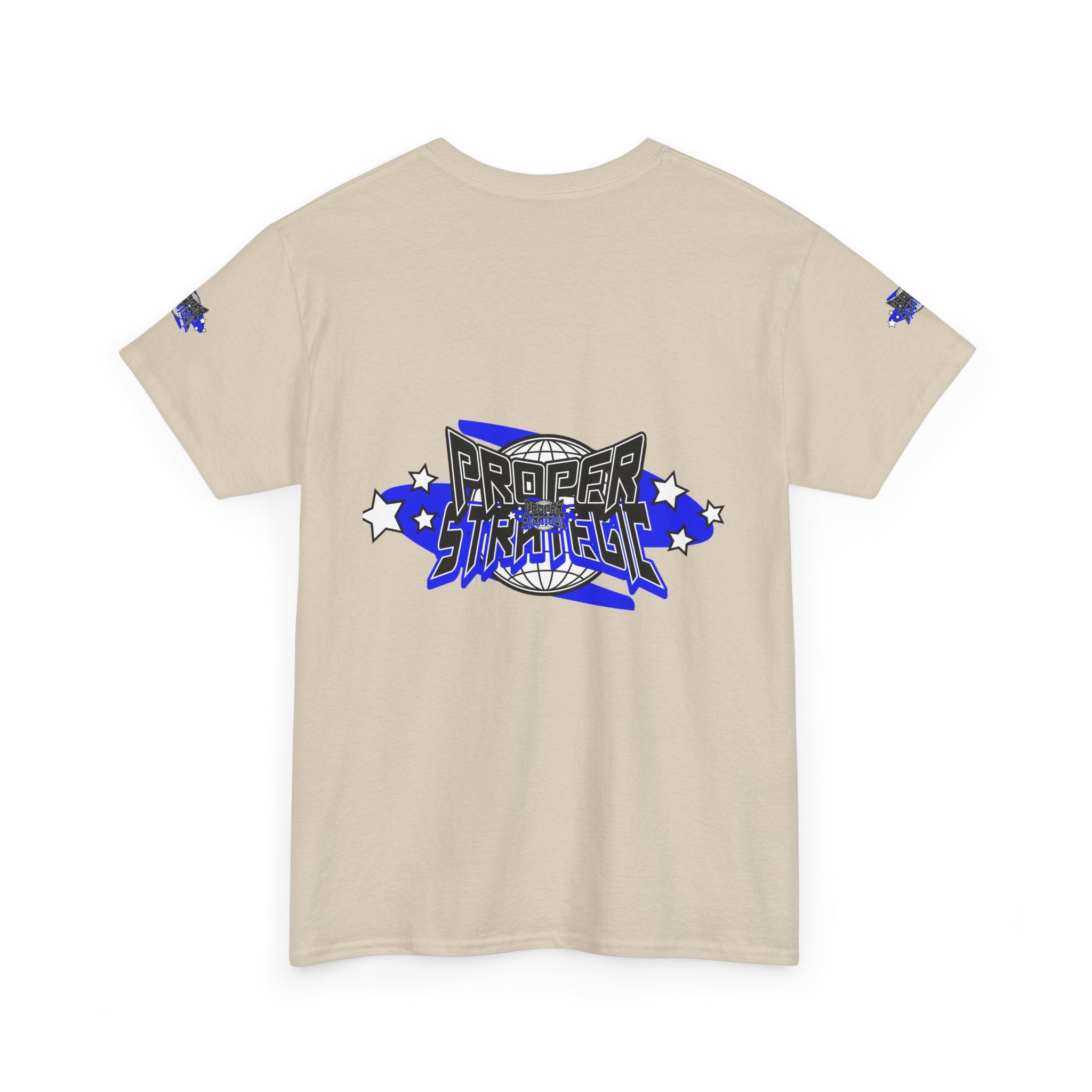 Proper 'Strategic' Graphic Tee — Retro Blue Streetwear T‑Shirt