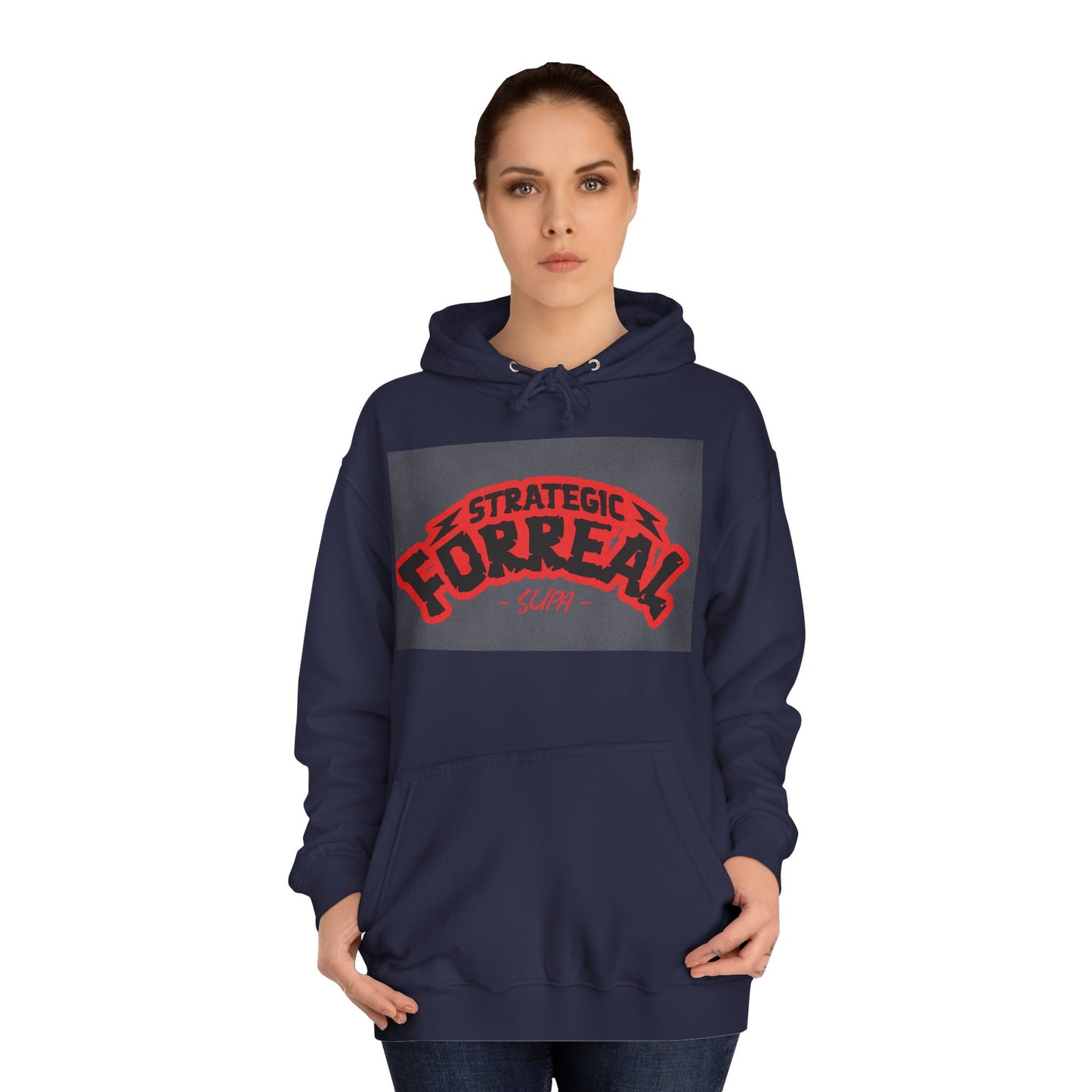 Unisex Hoodie - Strategic Forreal Design, Perfect for Casual Wear