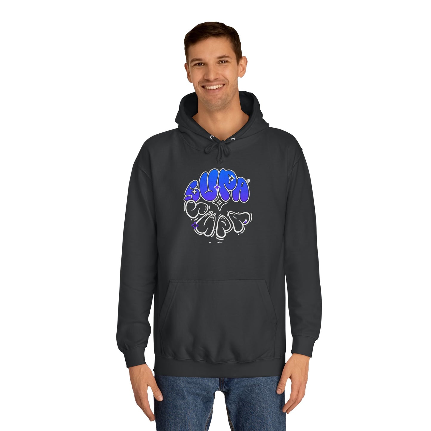 Unisex Supa Supa Streetwear Hoodie, Casual Art Hoodie, Life Apparel, Stylish Unisex Pullover, Hipster Hoodie Gift