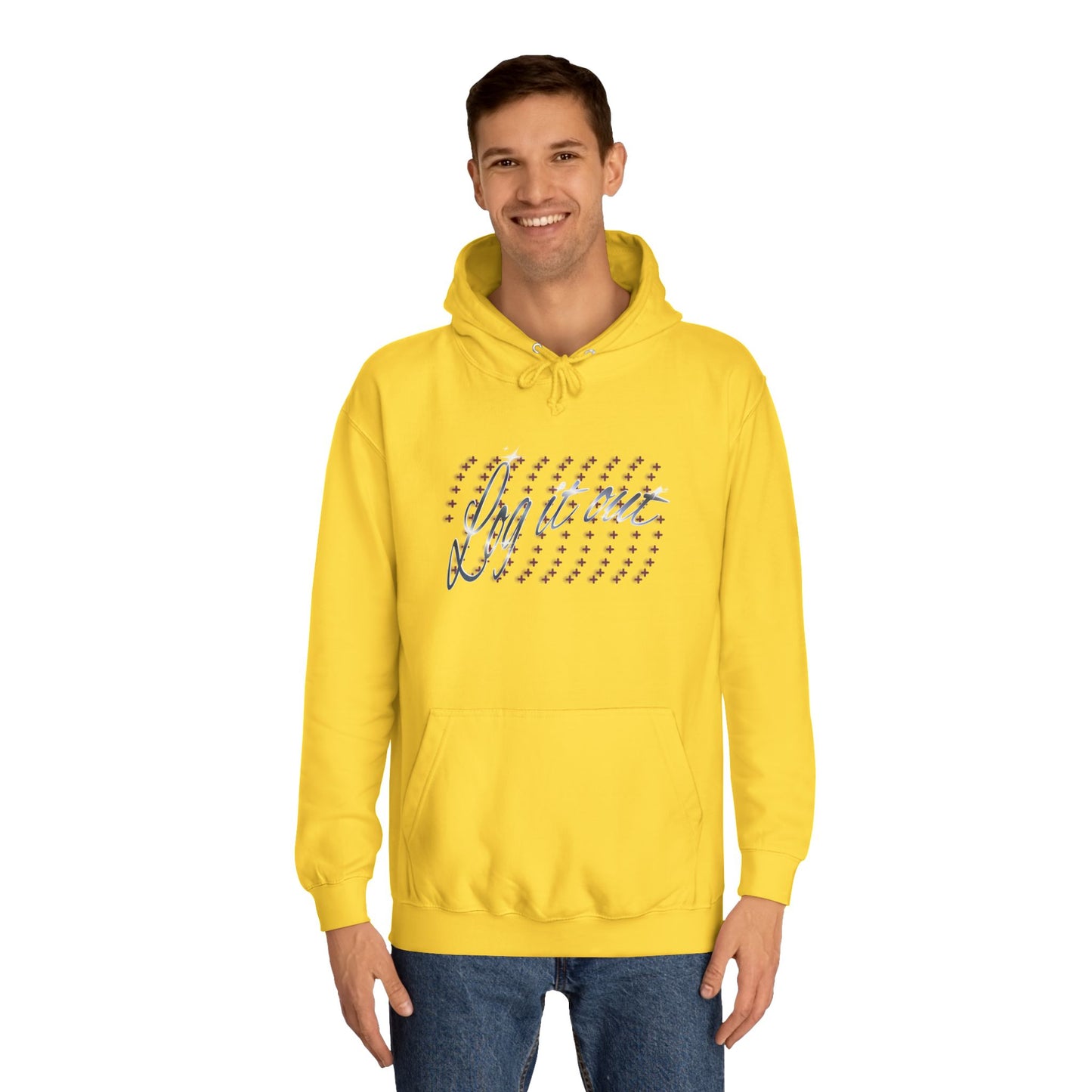 Stylish Unisex 'Log it out' Hoodie with Trendy Script Design, Perfect for Casual Wear, Gift, Apparel, Unisex Fashion