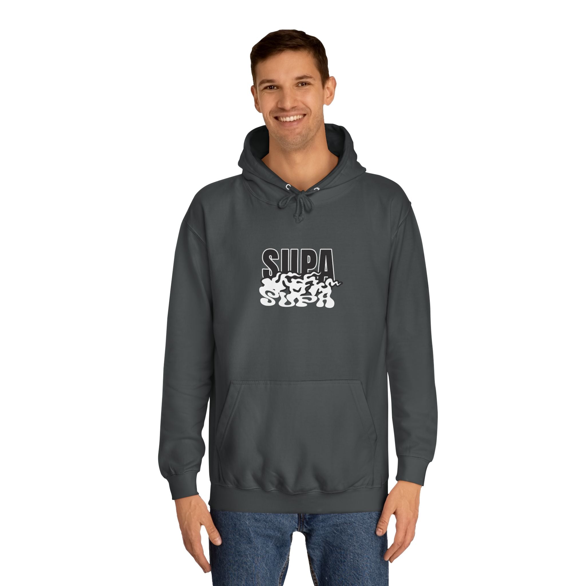 Trendy Unisex Hoodie with 'SUPA' Design | Casual Wear, Apparel, Street Style, Gift, Cozy Fashion