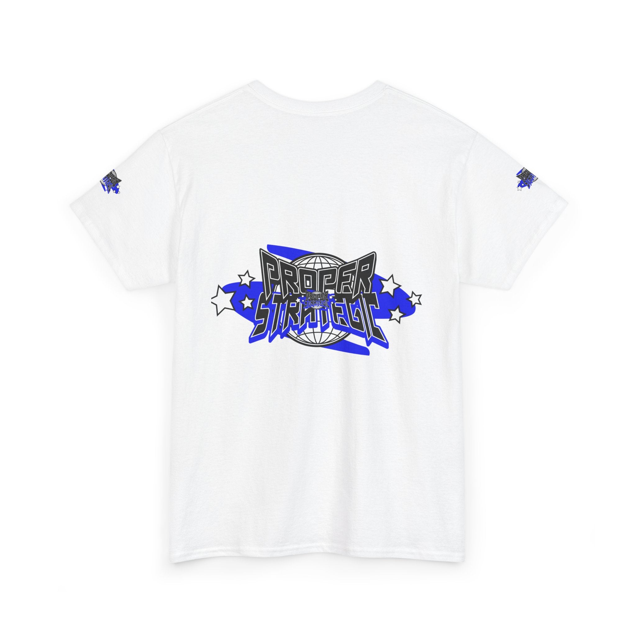 Proper 'Strategic' Graphic Tee — Retro Blue Streetwear T‑Shirt
