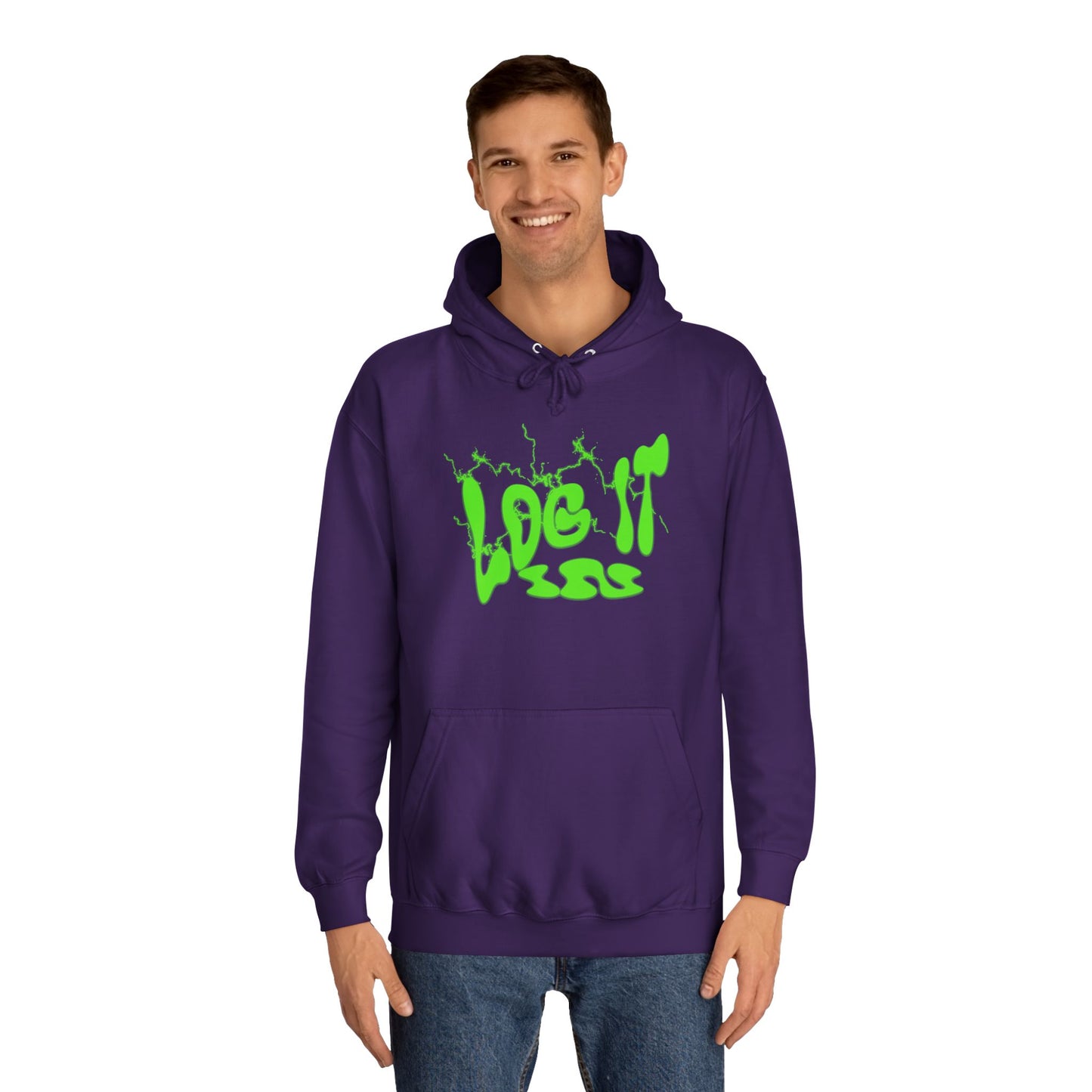 Unisex Hoodie with 'Log It in' Design, Cozy Casual Sweater for Trendy wear, Gift for Comfortable Everyday Wear