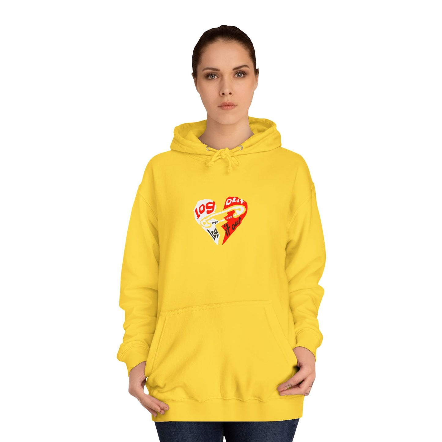 Unisex Log it out Hoodie with Heart Design | Comfortable Sweatshirt for Any One| Perfect for Events, Gifts