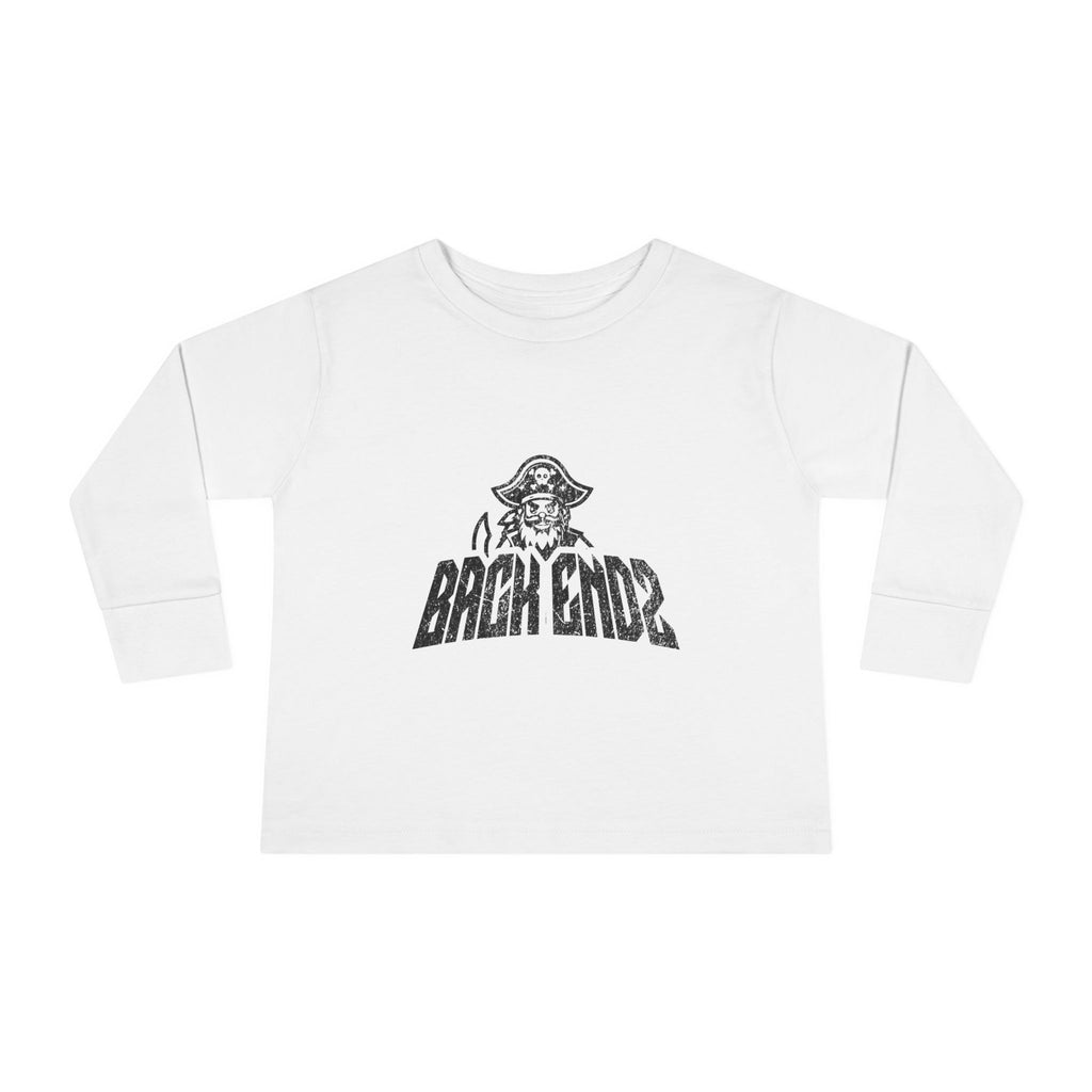 Toddler Long Sleeve Tee — Pirate Skull "Back Endz" Graphic