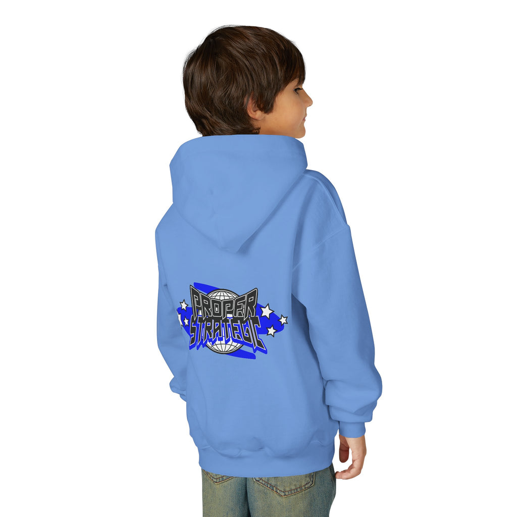 Youth Hoodie — 'Strategic' Graphic Pullover for Kids