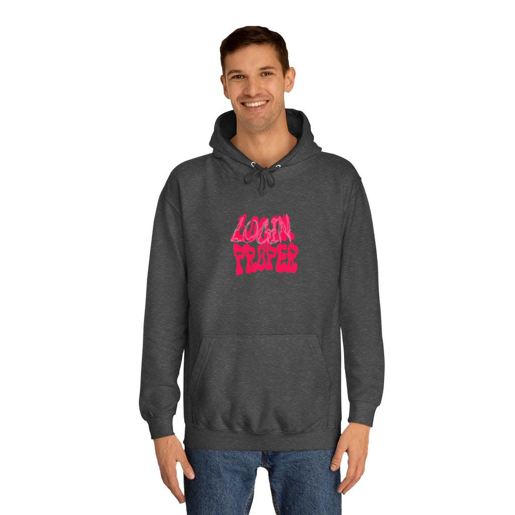 Trendy Unisex Hoodie - 'LOGIN PROPER' Graphic Sweatshirt for, Casual Wear, Gifts' Events, Street Style