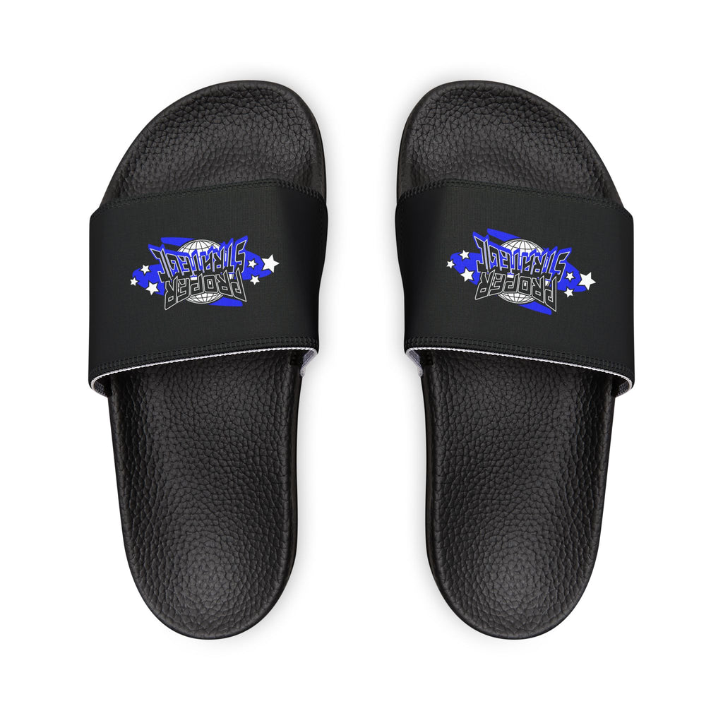 Youth Slide Sandals – "SUPA SUPA" Star Graphic Removable Strap Slides