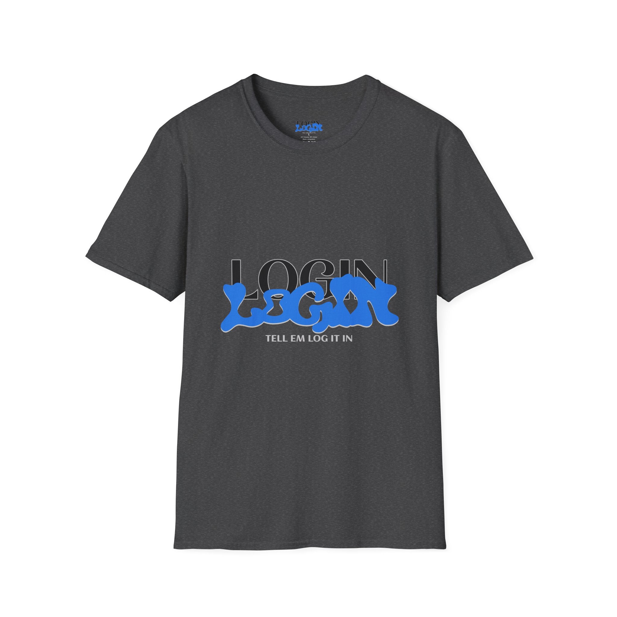 Login Graphic T-Shirt — Blue Drip Logo Tee