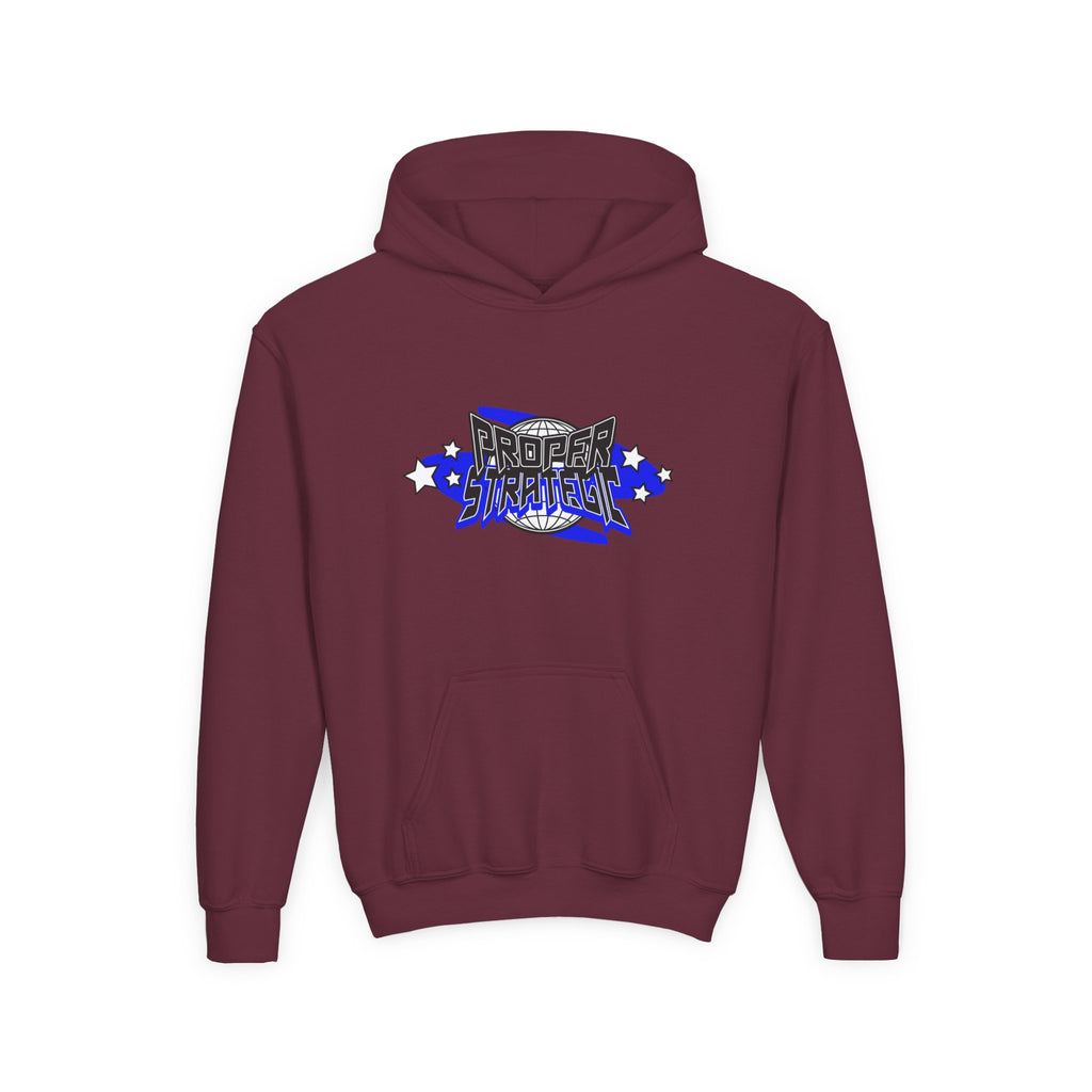 Youth Hoodie — 'Strategic' Graphic Pullover for Kids