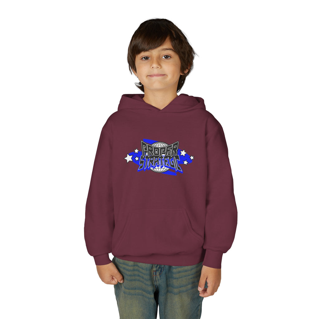 Youth Hoodie — 'Strategic' Graphic Pullover for Kids