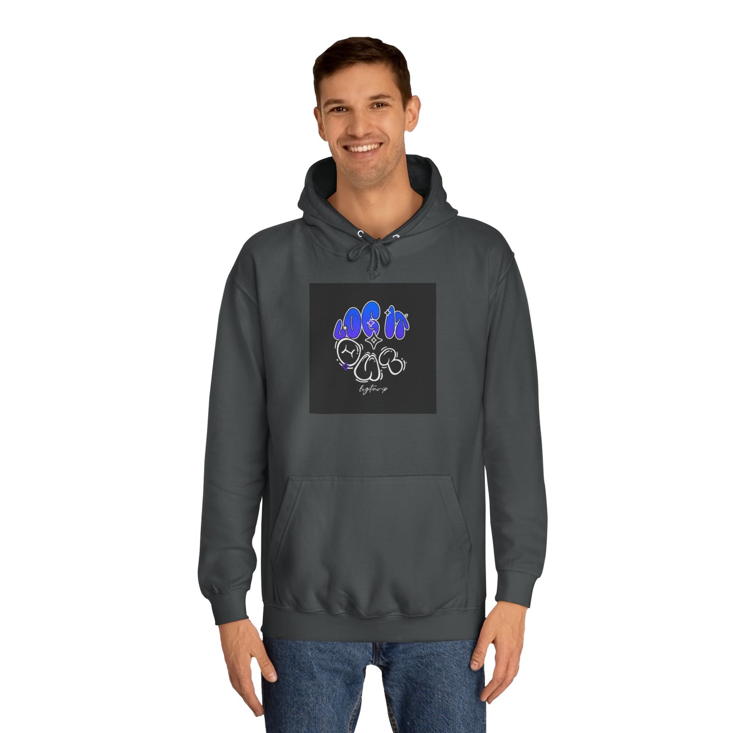 Vibrant Log it out Spirit Hoodie, Unisex Hoodie, Comfortable Sweatshirt, Graphic Hooded Sweatshirt,