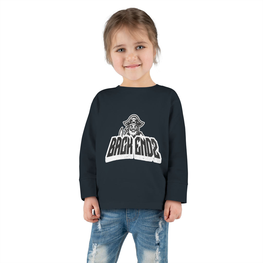Toddler Long Sleeve Tee — Pirate Skull "Back Endz" Graphic
