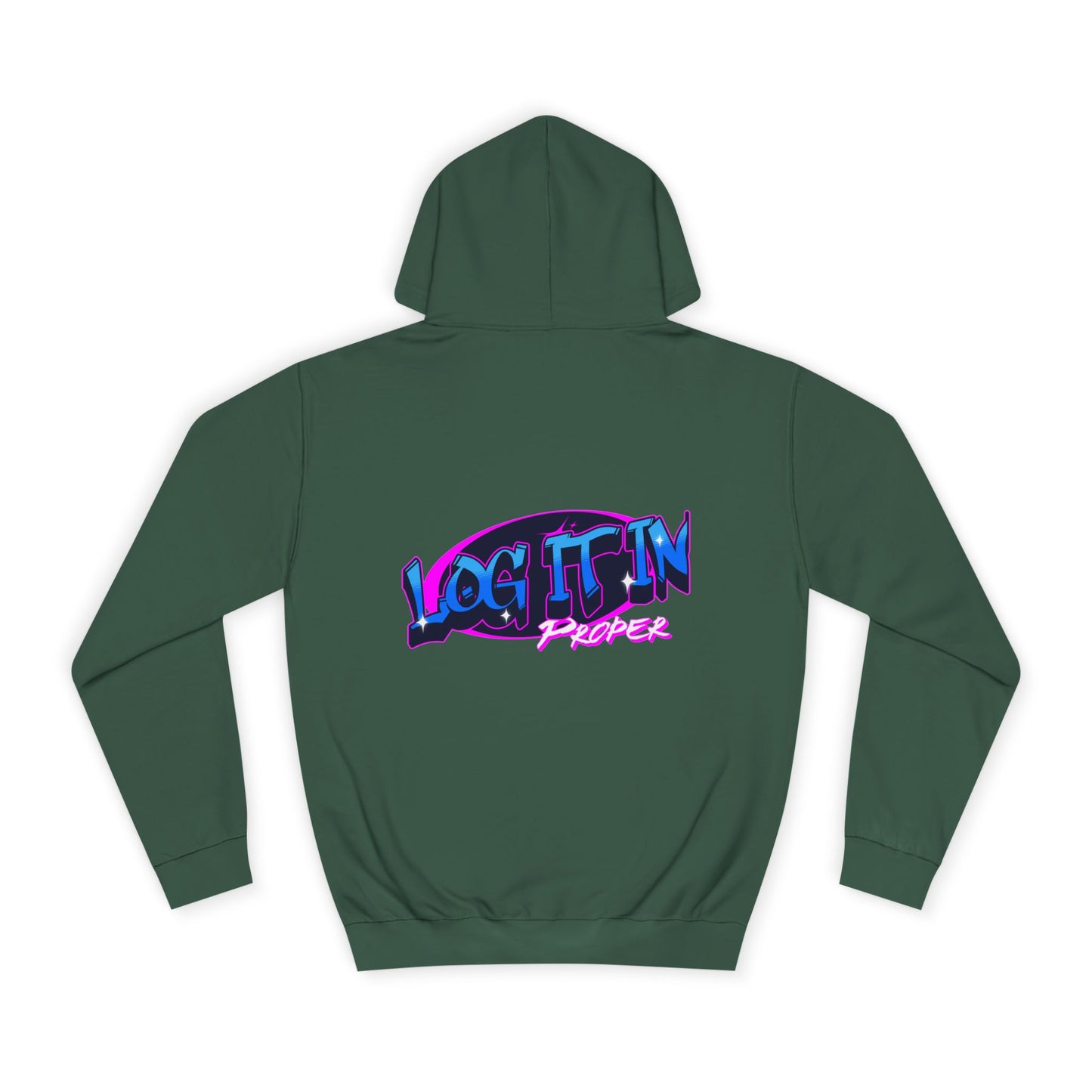 Vibrant Hoodie - Log It In, Unisex Pullover, Cozy Sweatshirt, College Apparel, Gift for Students, Trendy Fashion