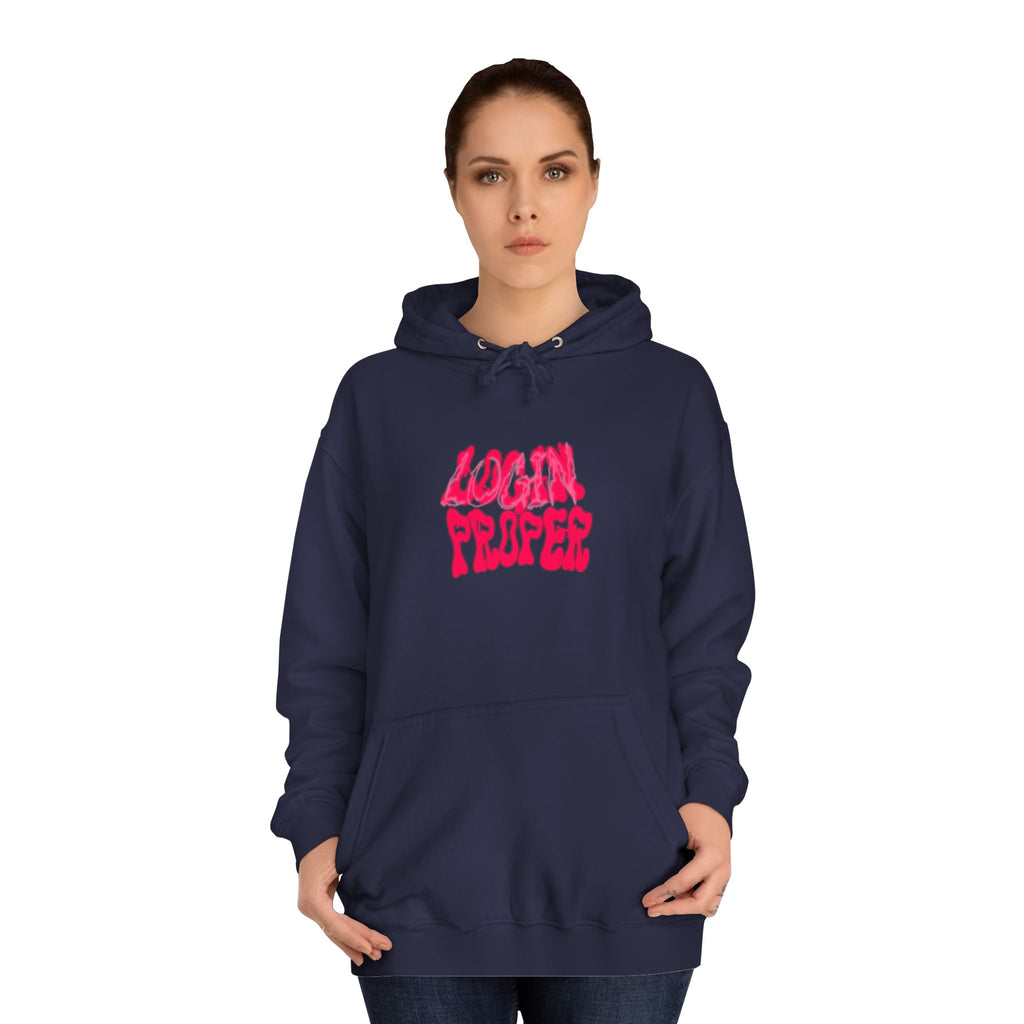 Trendy Unisex Hoodie - 'LOGIN PROPER' Graphic Sweatshirt for, Casual Wear, Gifts' Events, Street Style