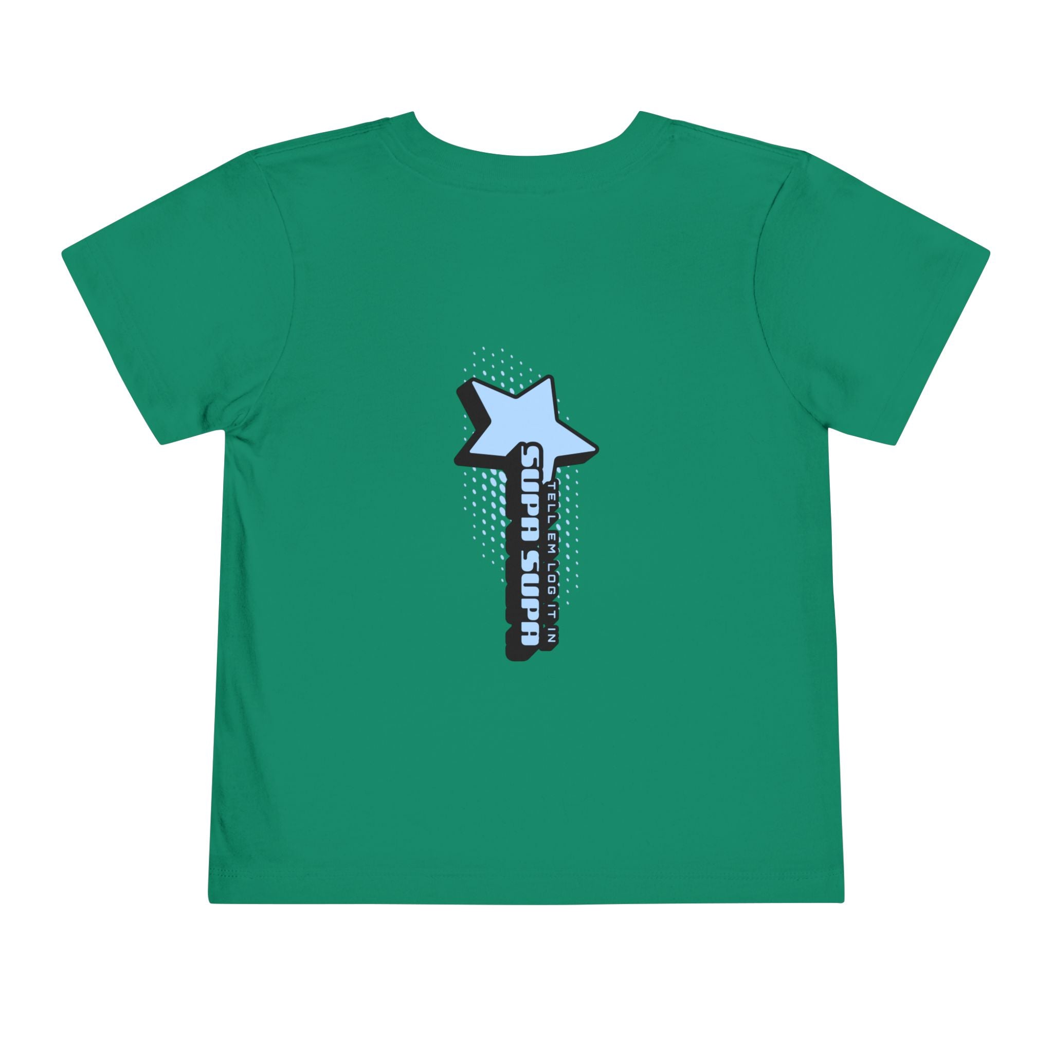 Toddler Tee — Blue Star "Tell em log it in" Graphic