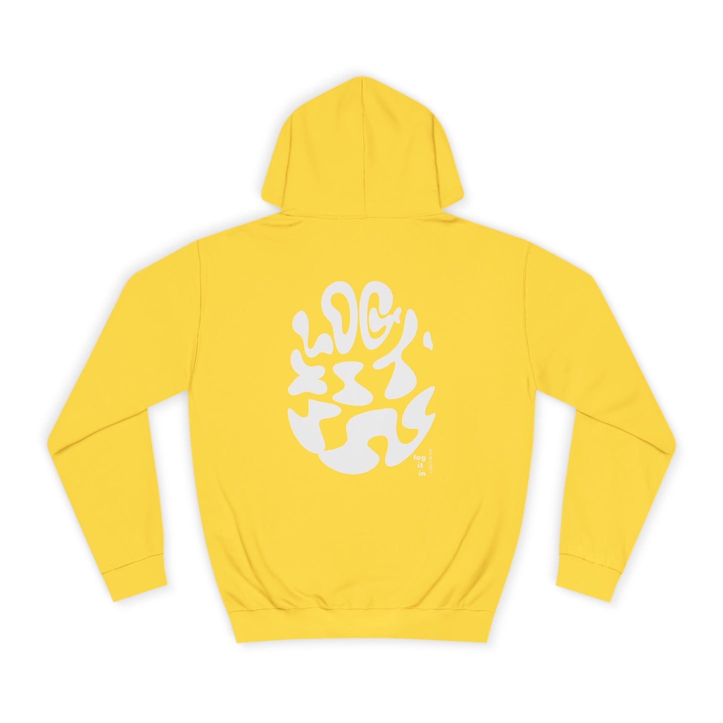Unisex LOG IT IN Hoodie with Abstract Design - Cozy Sweatshirt for Casual Wear, Gift, Trendy Fashion