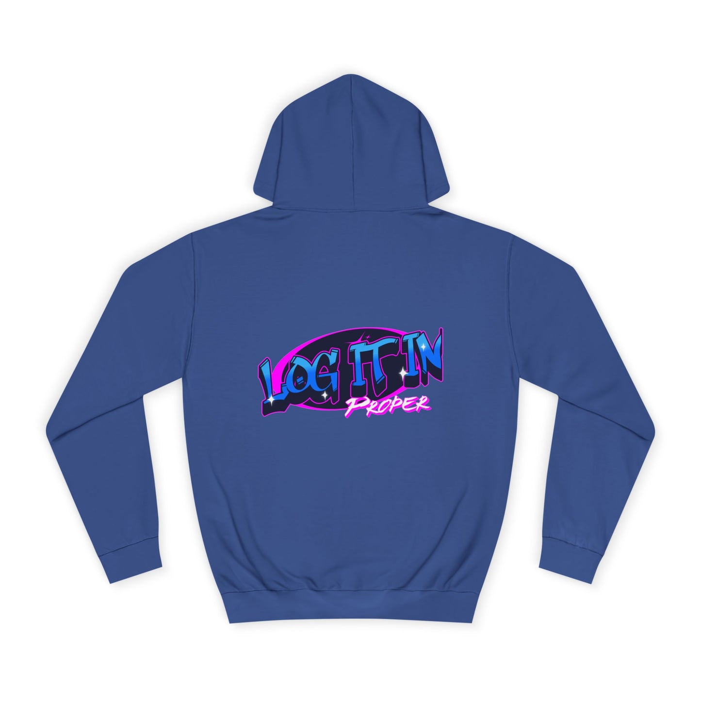 Vibrant Hoodie - Log It In, Unisex Pullover, Cozy Sweatshirt, College Apparel, Gift for Students, Trendy Fashion