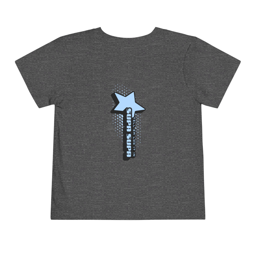 Toddler Tee — Blue Star "Tell em log it in" Graphic