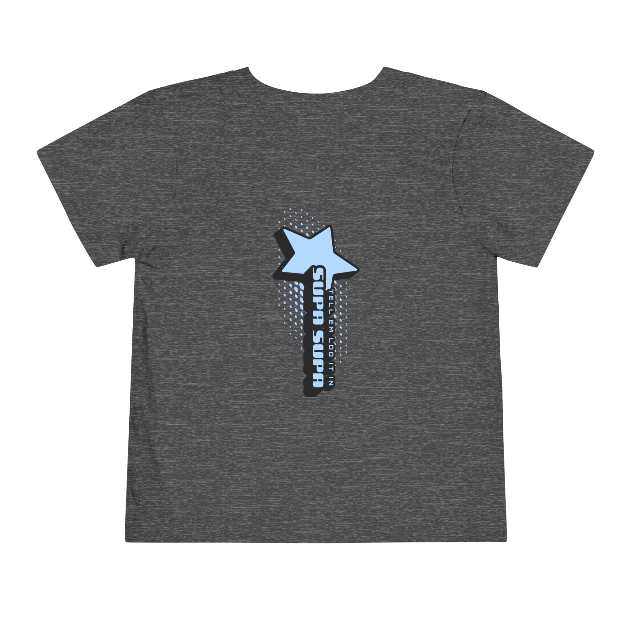 Toddler Tee — Blue Star "Tell em log it in" Graphic