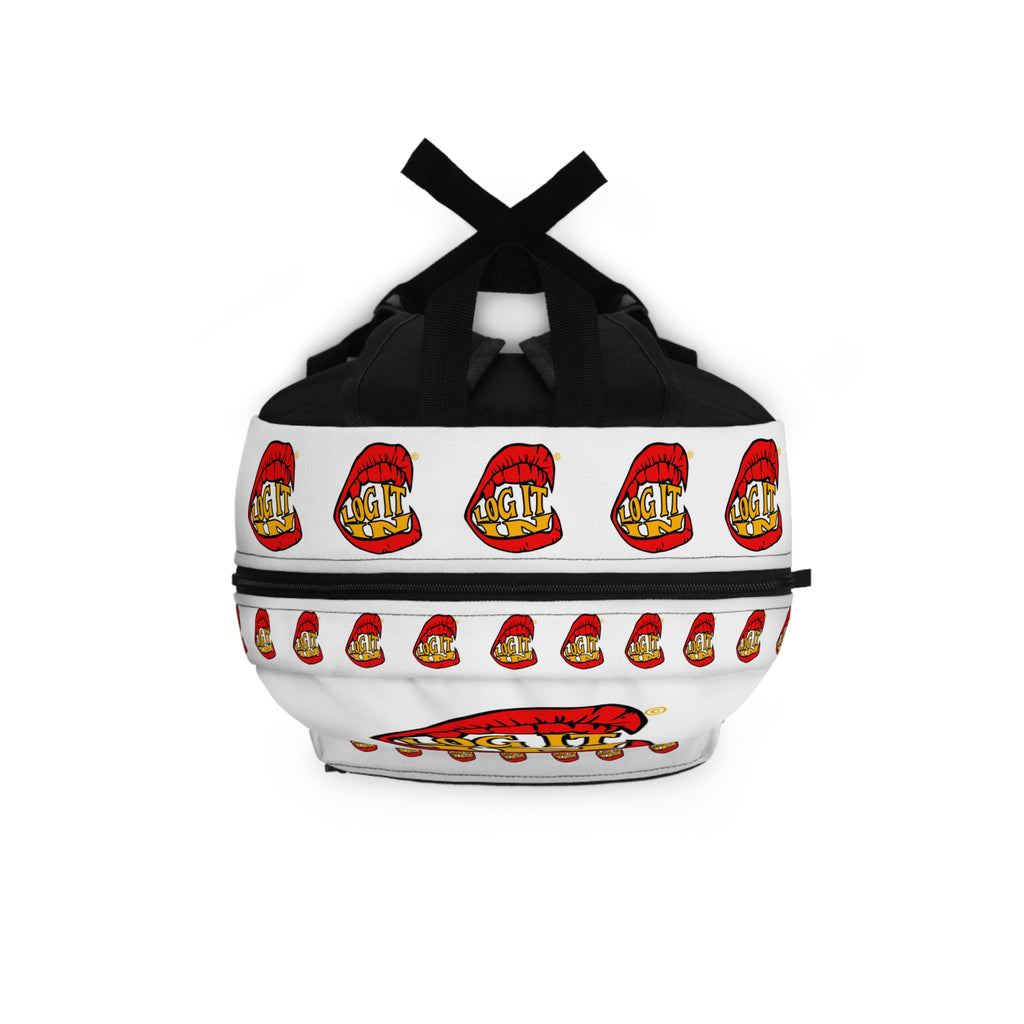 Log It in Graphic Backpack — Bold Design, Trendy Student Daypack