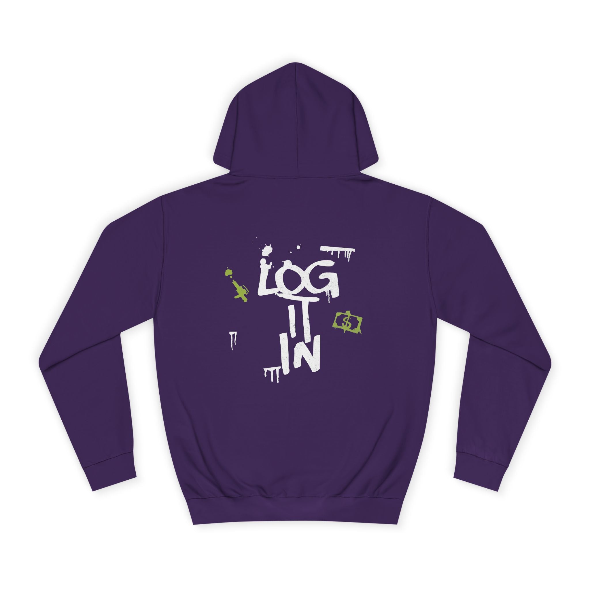 log it in Hoodie — Minimal Vintage Print