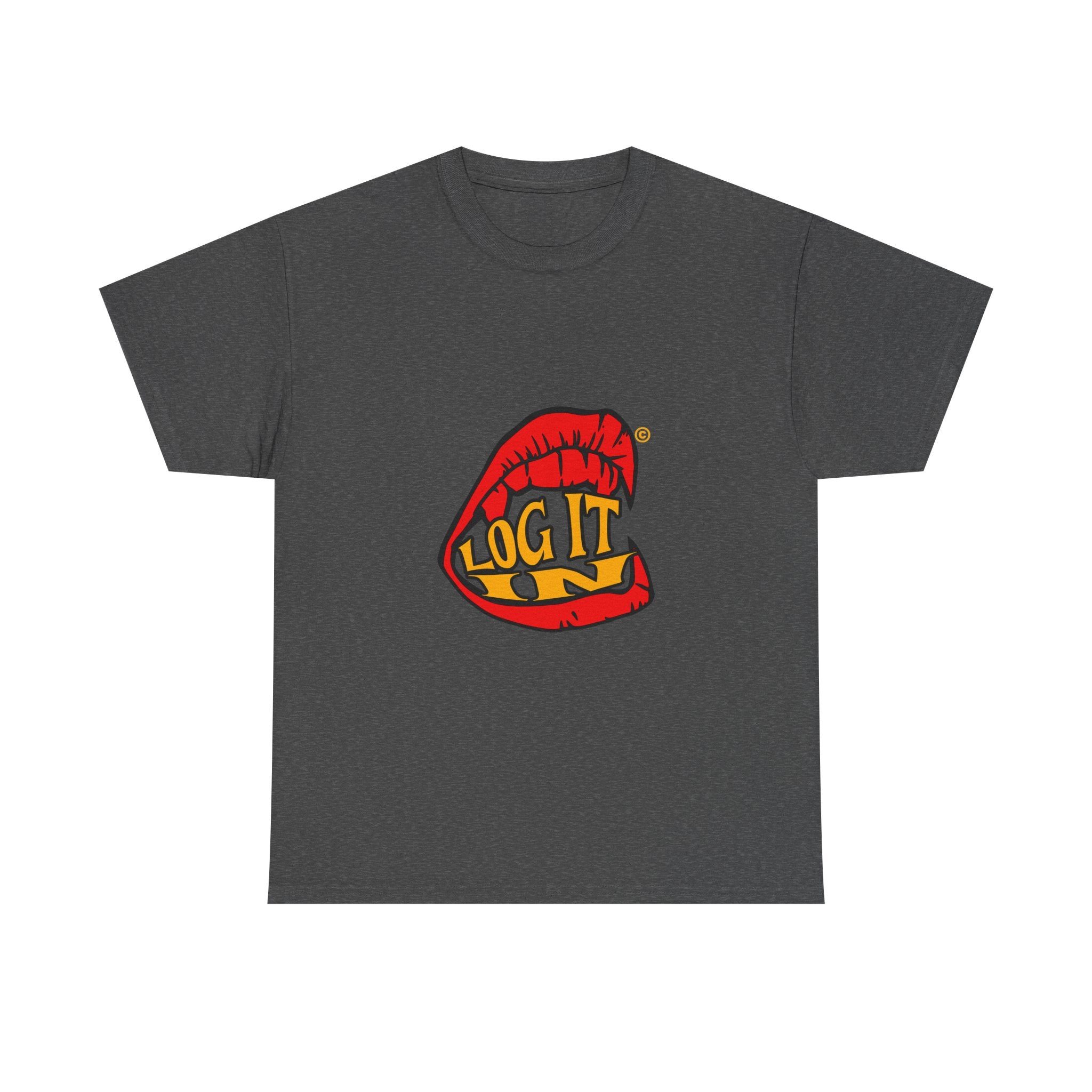 T-Shirt — Bold Logo "Log It in" Graphic Tee