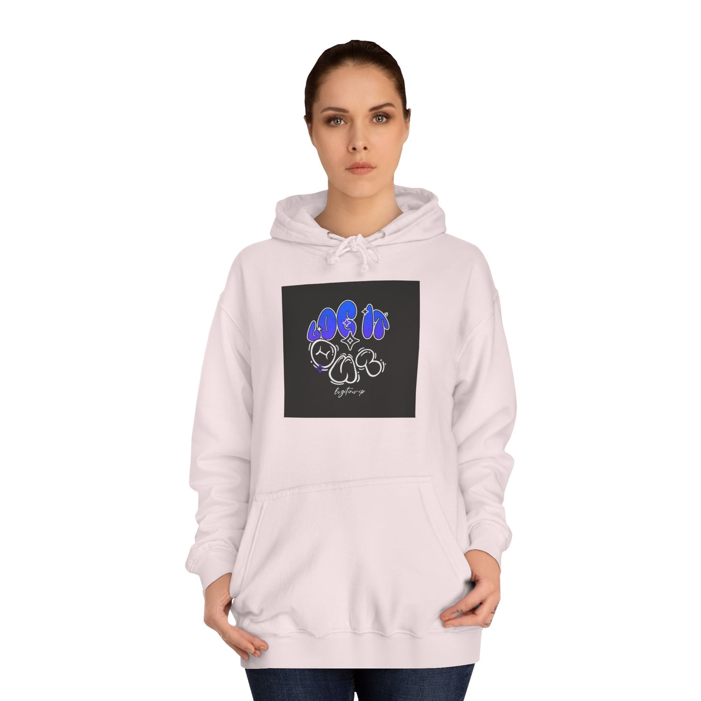 Vibrant Log it out Spirit Hoodie, Unisex Hoodie, Comfortable Sweatshirt, Graphic Hooded Sweatshirt,