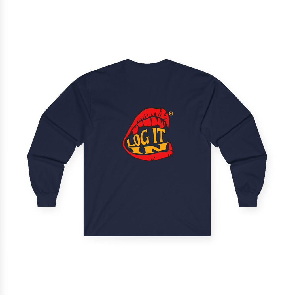 "Log It in" Graphic Long Sleeve Tee