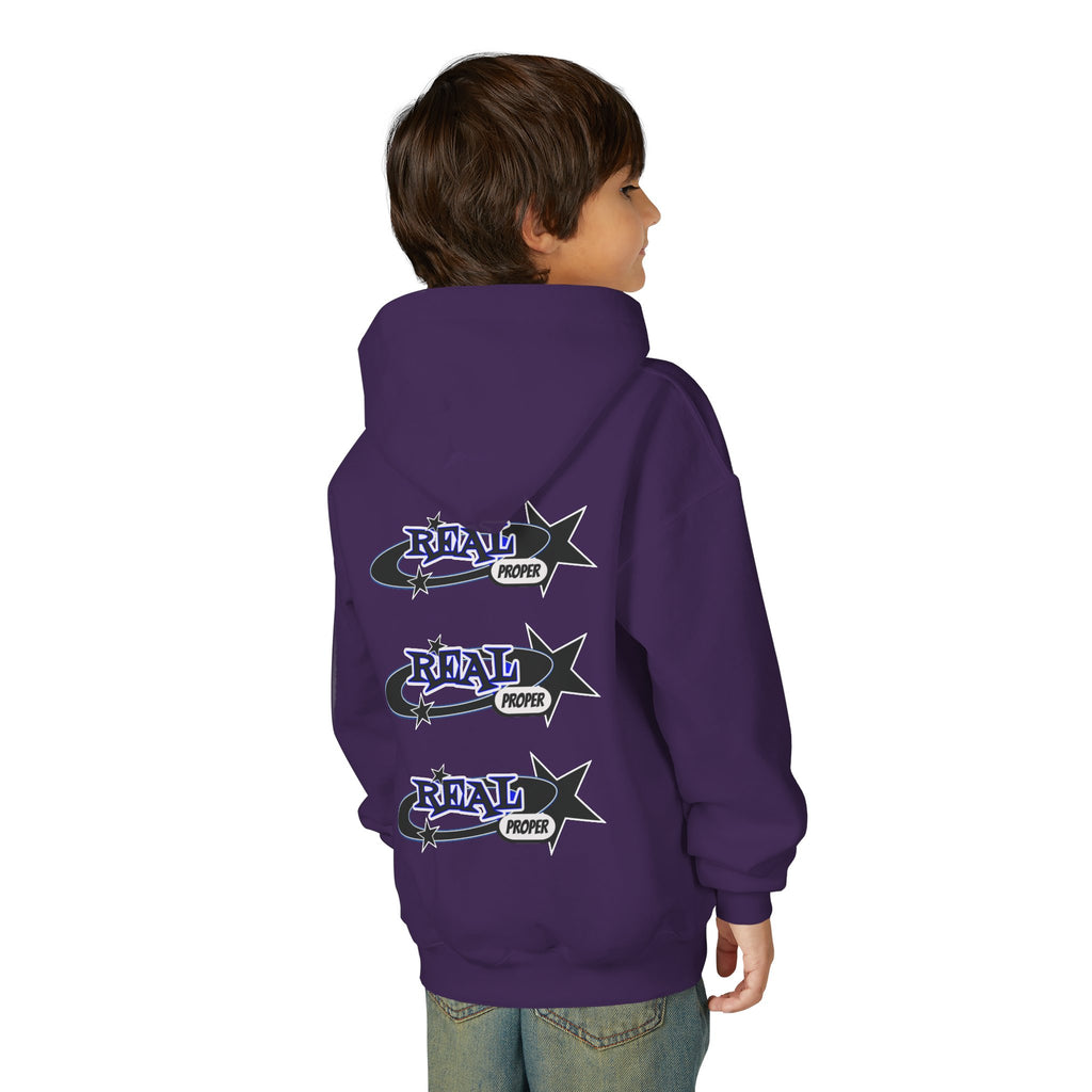 Youth Hoodie – "Real Proper" Star Graphic Pullover