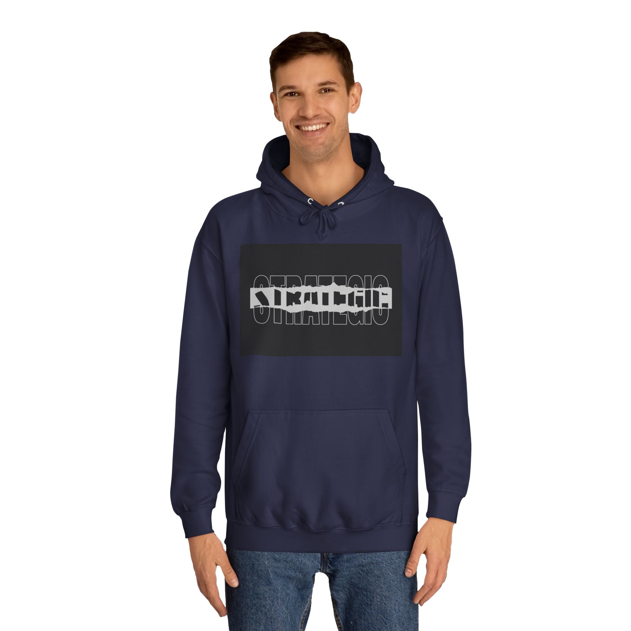 Unisex Hoodie with Strategic Print, Casual Sweatshirt,Gift, Trendy Apparel, Everyday Wear