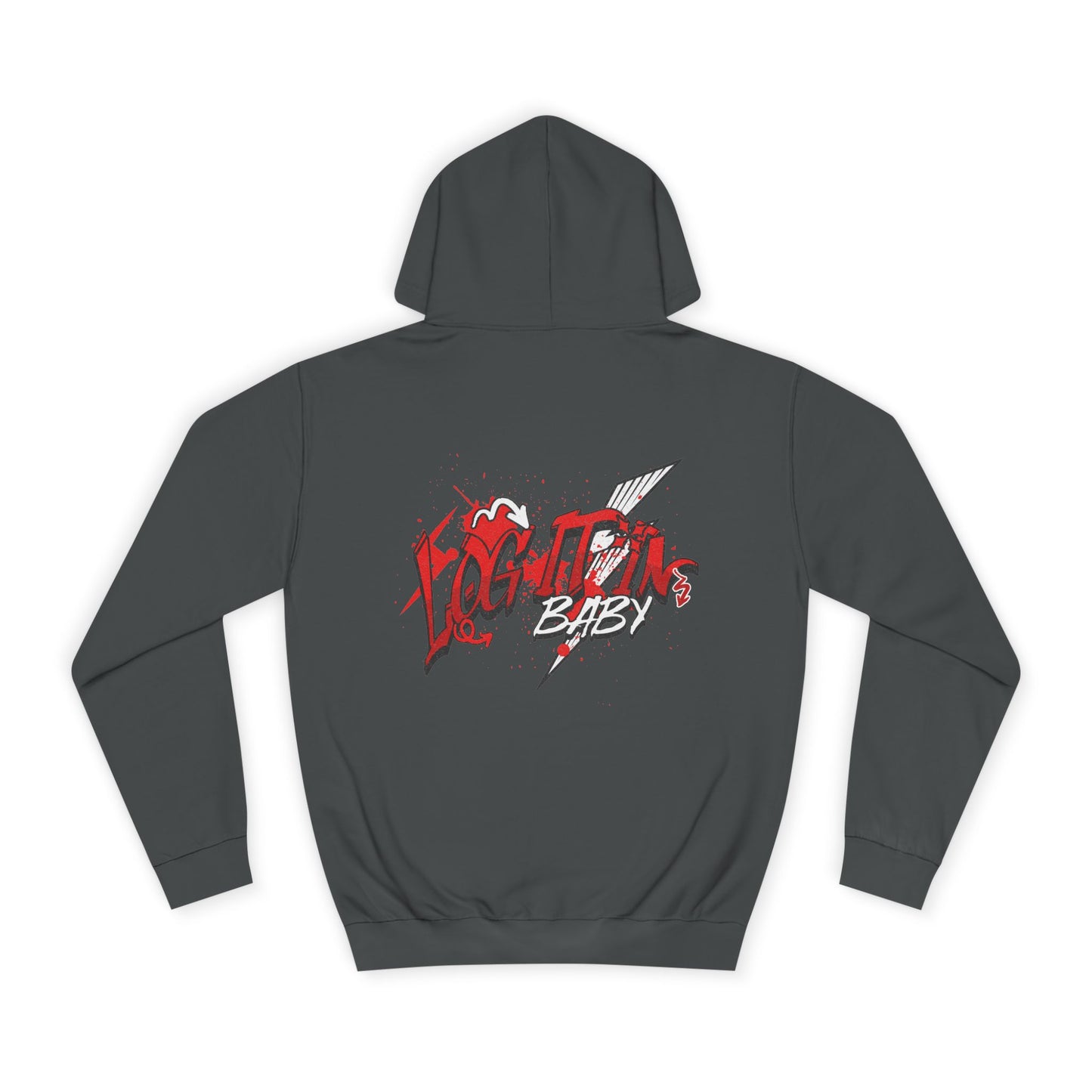 Unisex Log it out Hoodie with Bold Design, Trendy Apparel, Streetwear Gift, Casual Hoodie, Unisex Everyday Fashion