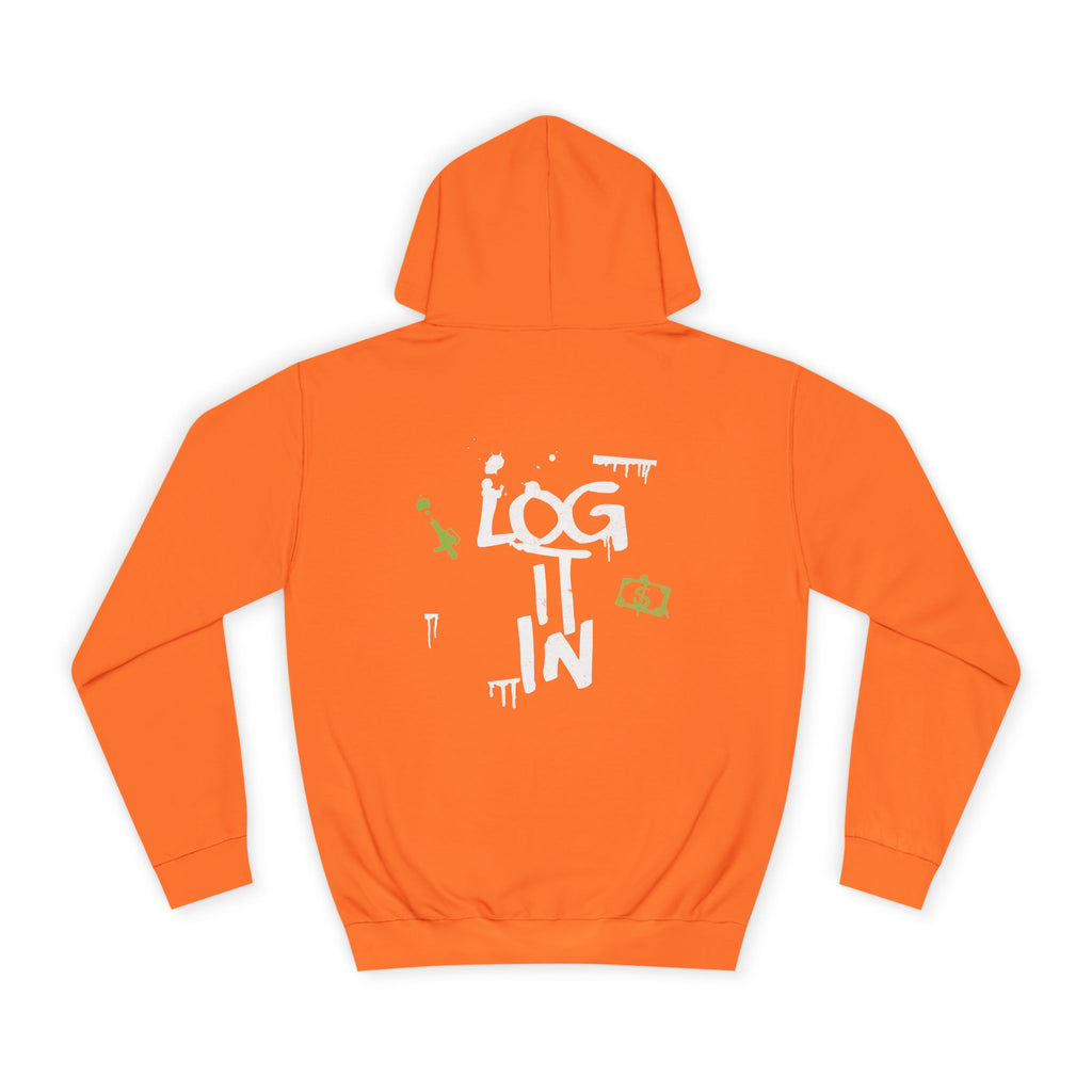 log it in Hoodie — Minimal Vintage Print