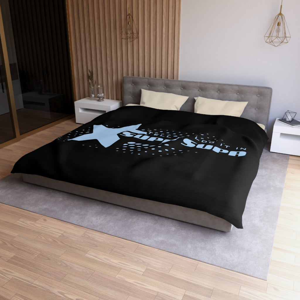 "Tell em log it in" Star Microfiber Duvet Cover — Retro Pop Graphic Bedding