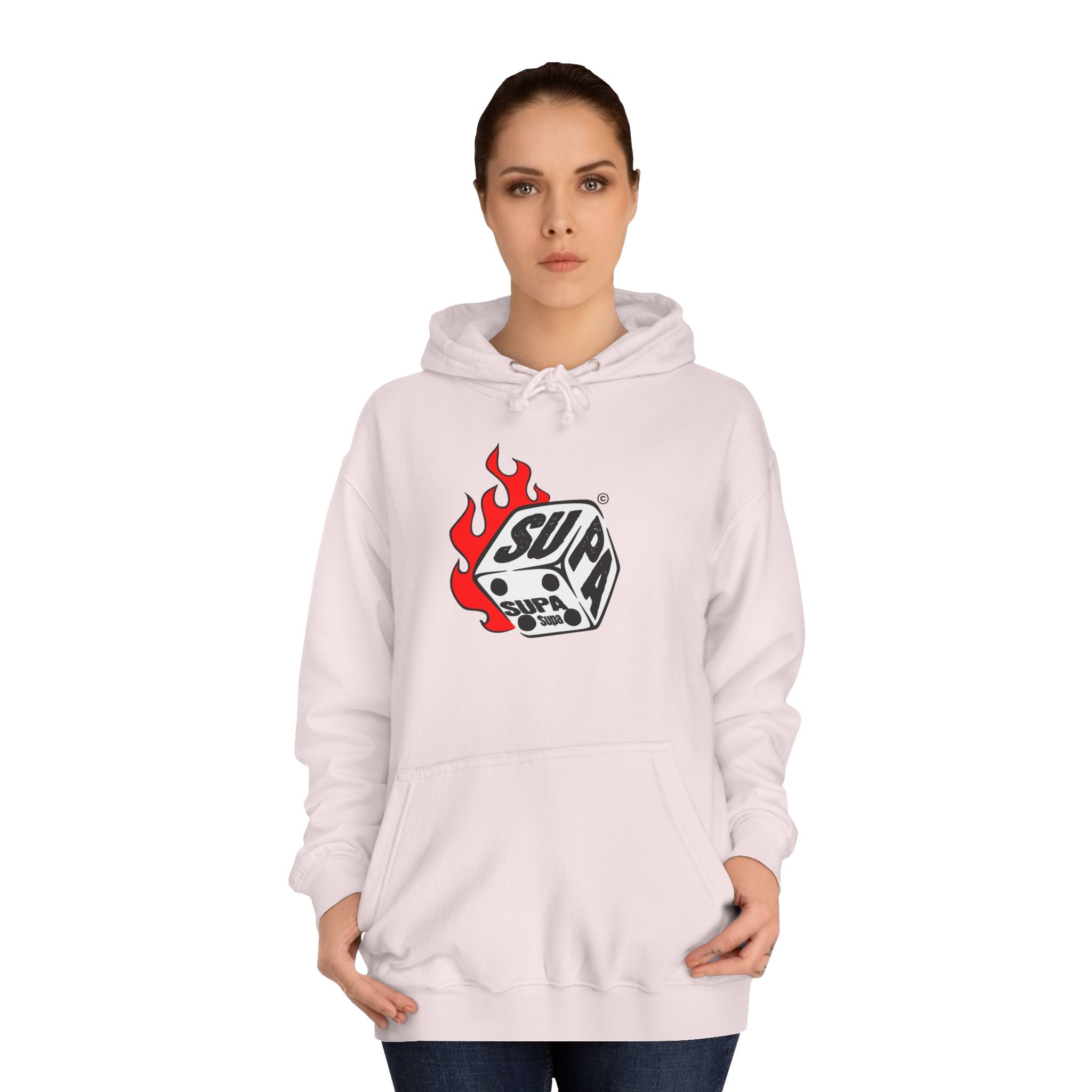Cool Fire Graphic Unisex SUPA Hoodie, Apparel, Streetwear, Casual Wear, Unique Hooded Sweatshirt