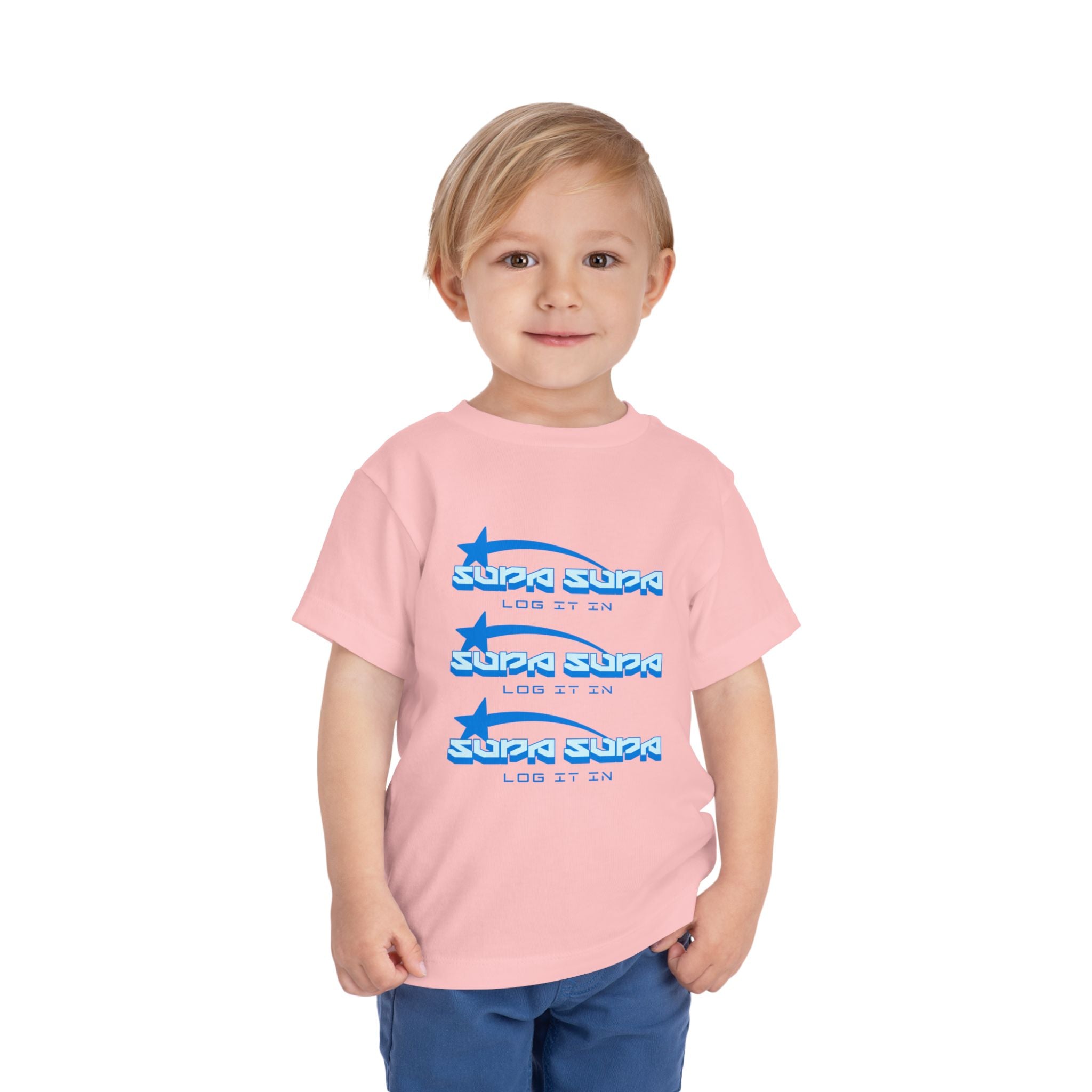 Toddler Tee — Blue Star 'Supa Supa' Graphic Shirt
