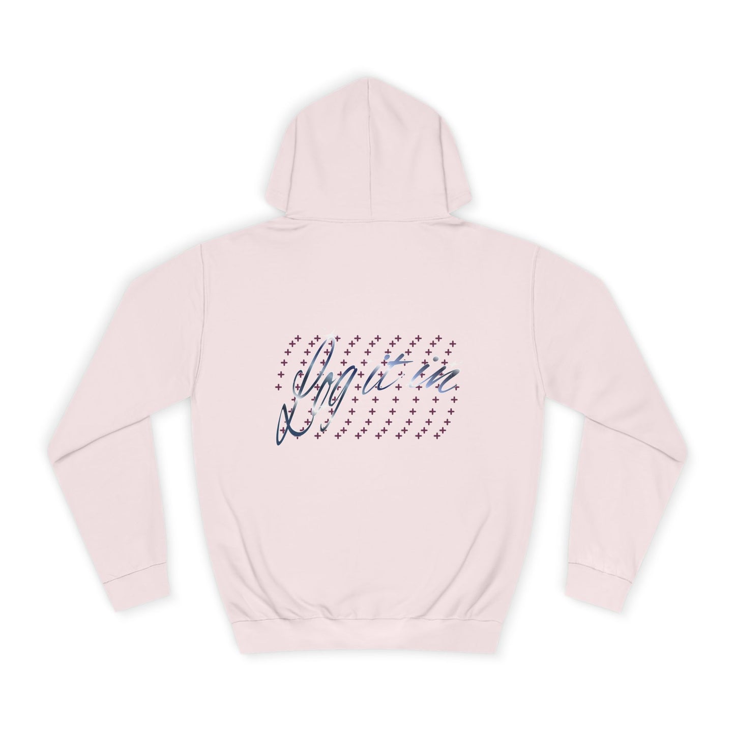 Unisex 'Log it in' Hoodie with Playful Design, Cozy Apparel, Casual Style for Everyone, Great for Gifts and Casual Events