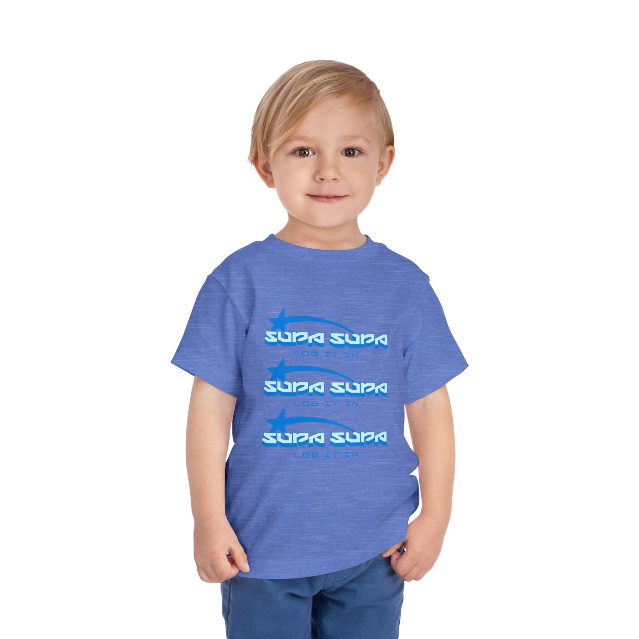 Toddler Tee — Blue Star 'Supa Supa' Graphic Shirt