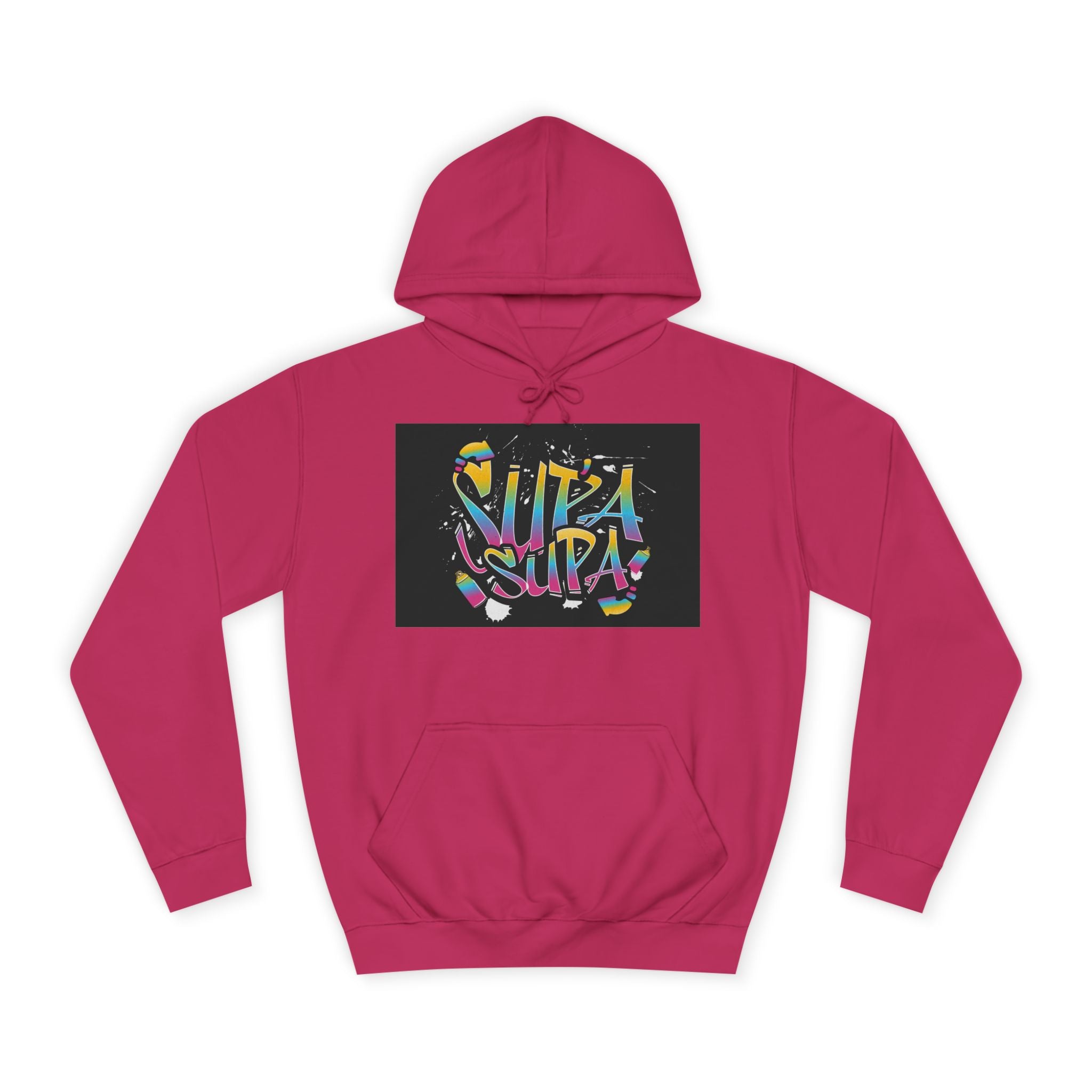 Colorful Unisex Supa Supa Hoodie, Casual Sweatshirt, Vibrant Apparel, Streetwear Hoodie